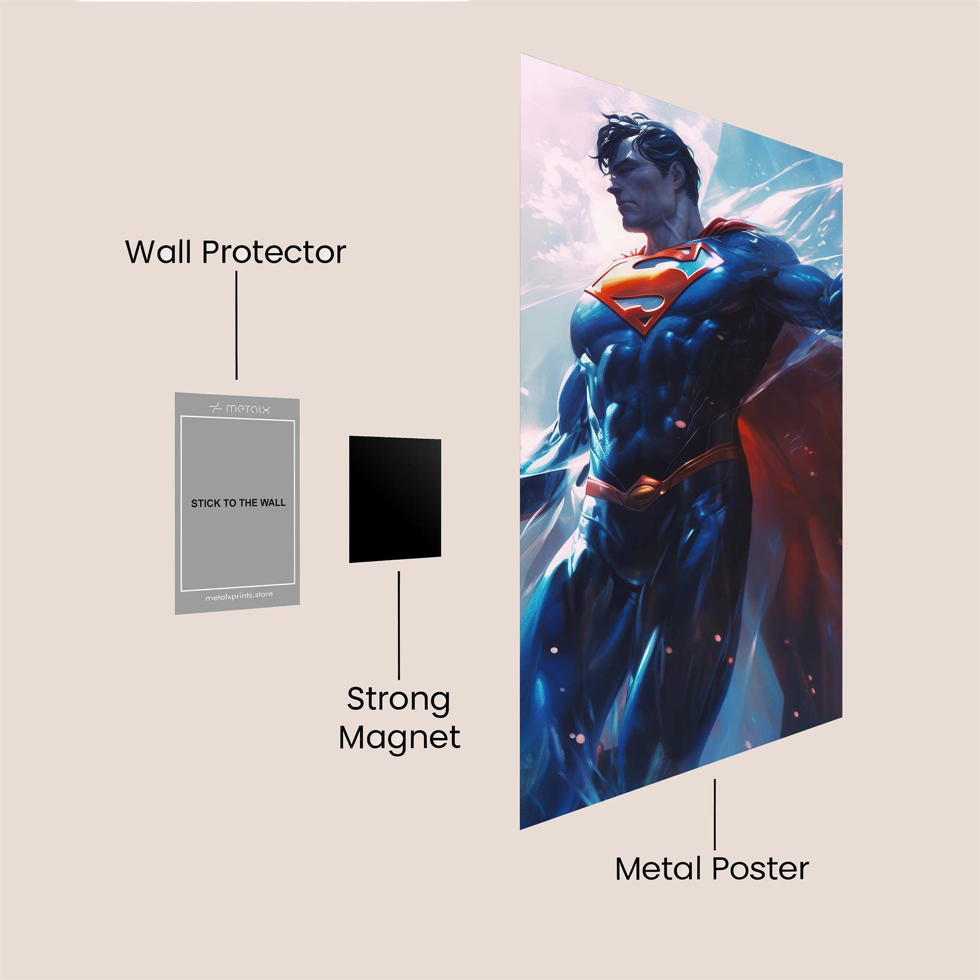Superman Ascendant Safe Wall Magnetic / M