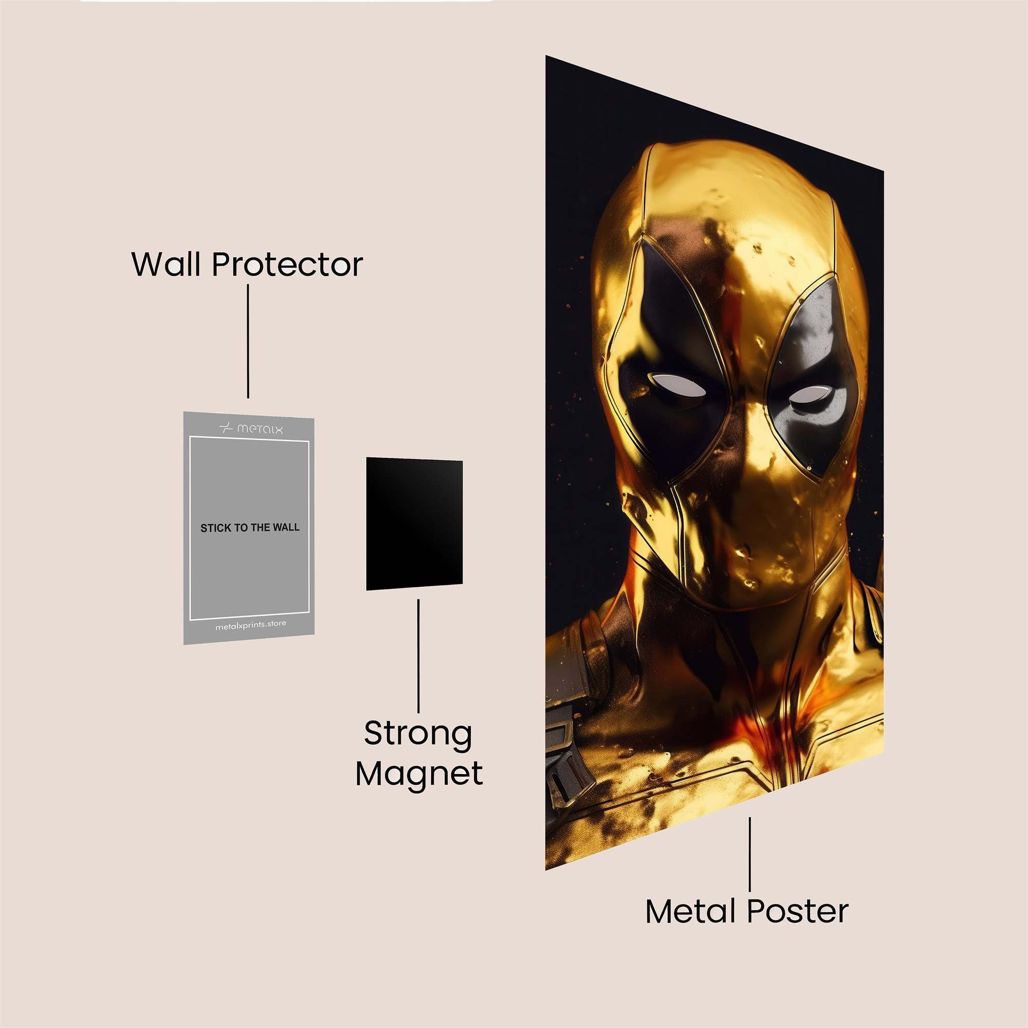 Golden Mercenary Safe Wall Magnetic / M