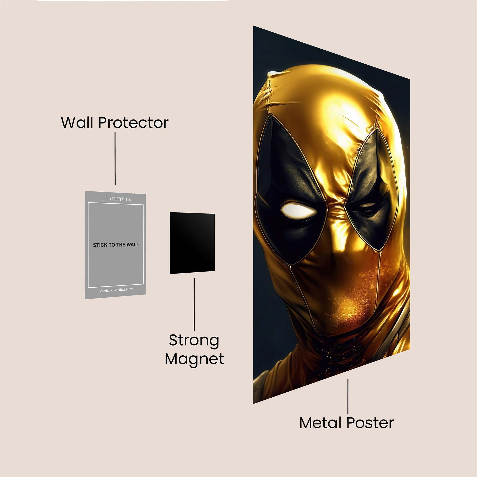 Golden Merc Safe Wall Magnetic / M
