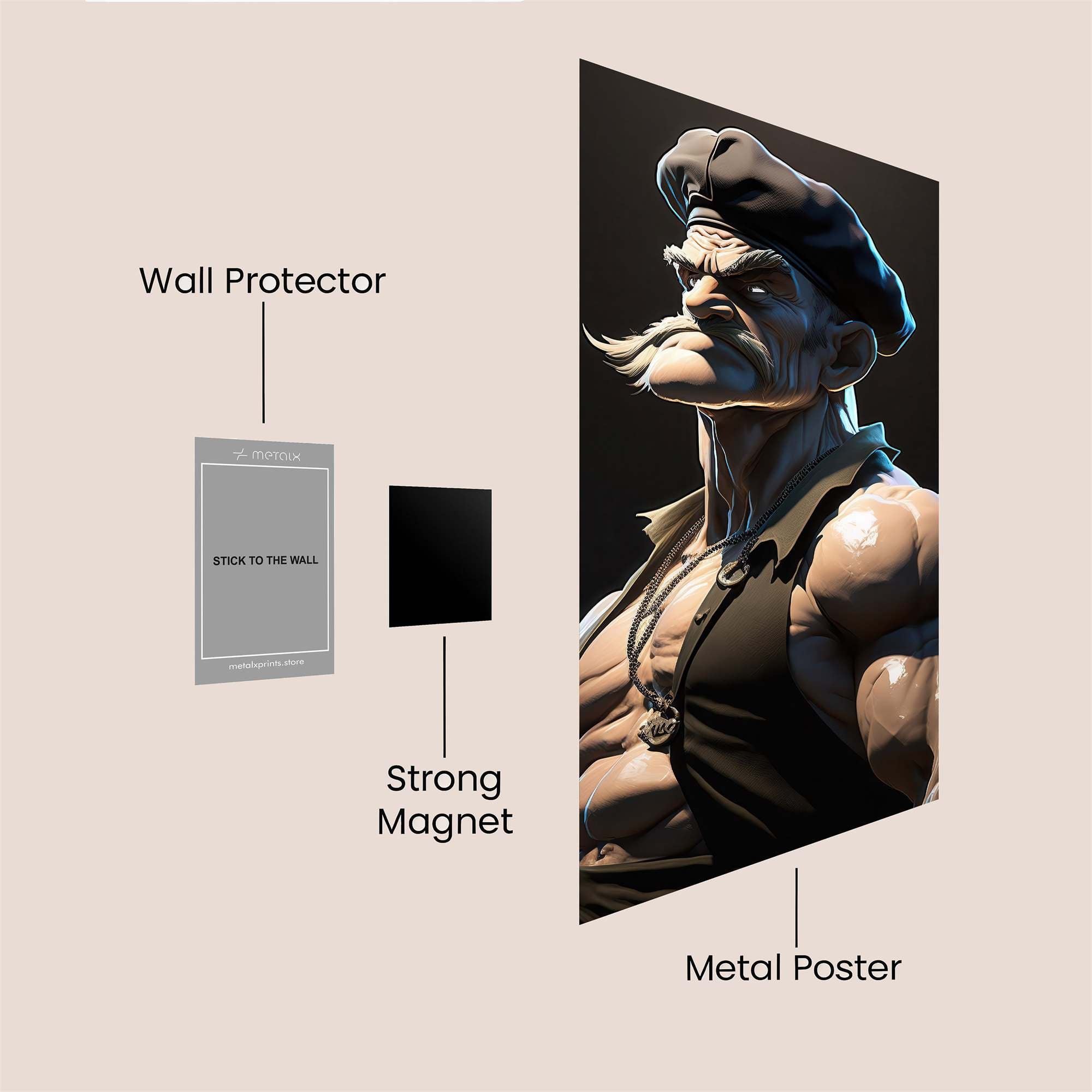 Popeye Power Safe Wall Magnetic / M