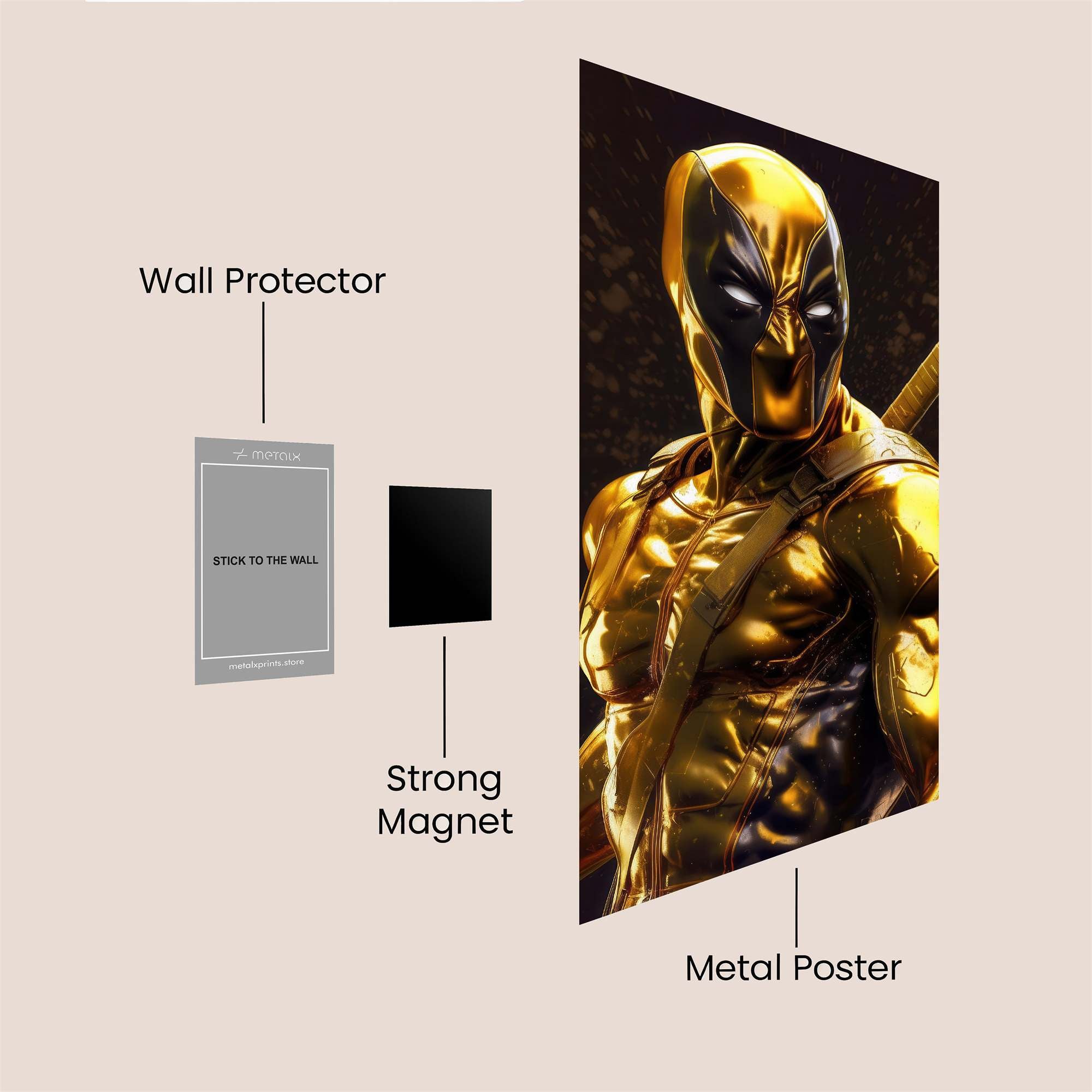 Deadpool Dazzle Safe Wall Magnetic / M