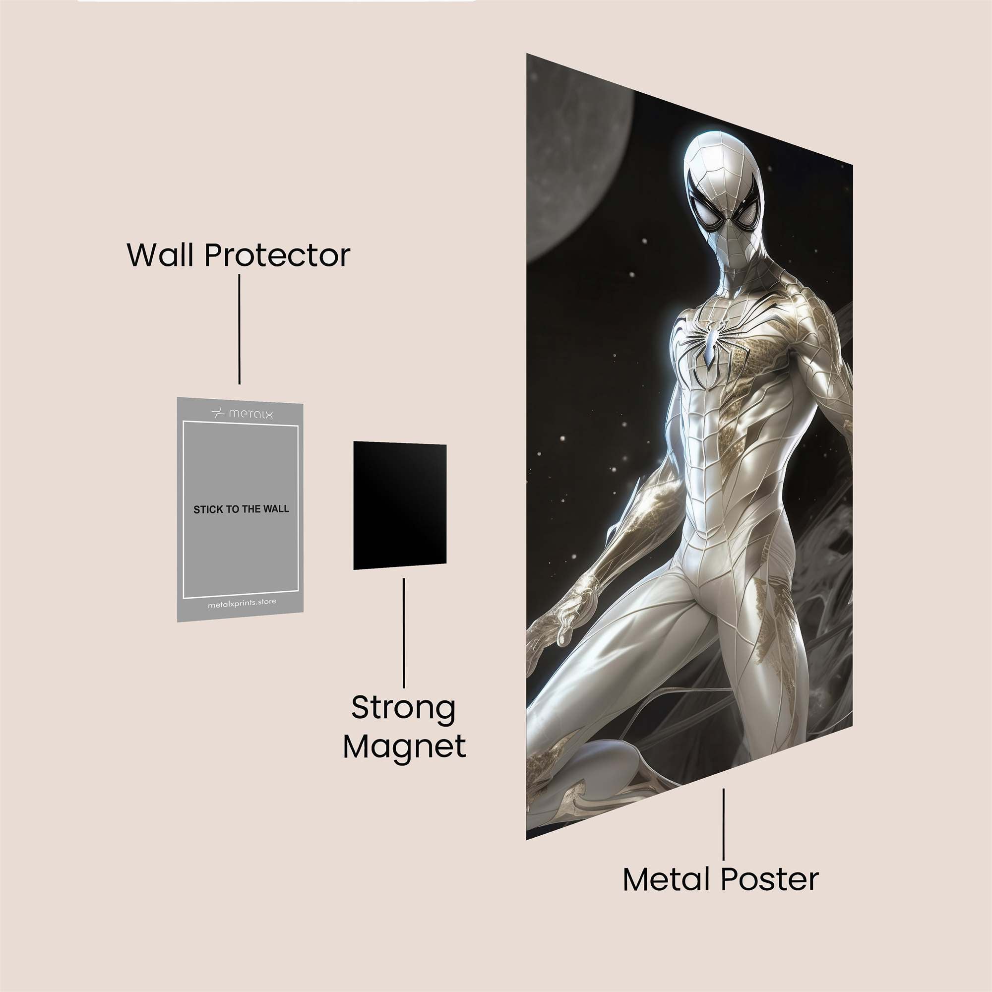 Spider-Man Luminosity Safe Wall Magnetic / M