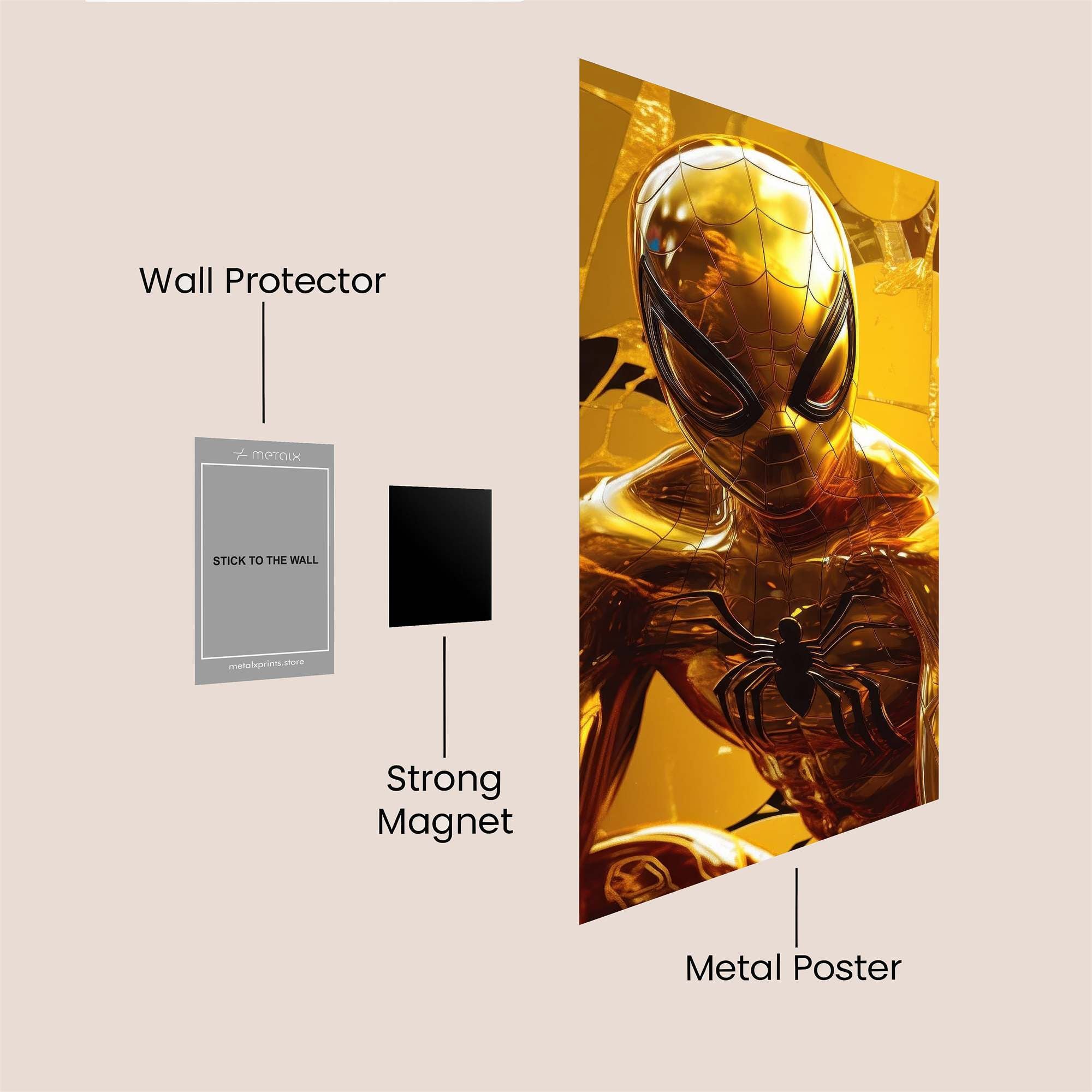 Golden Vigilante Safe Wall Magnetic / M