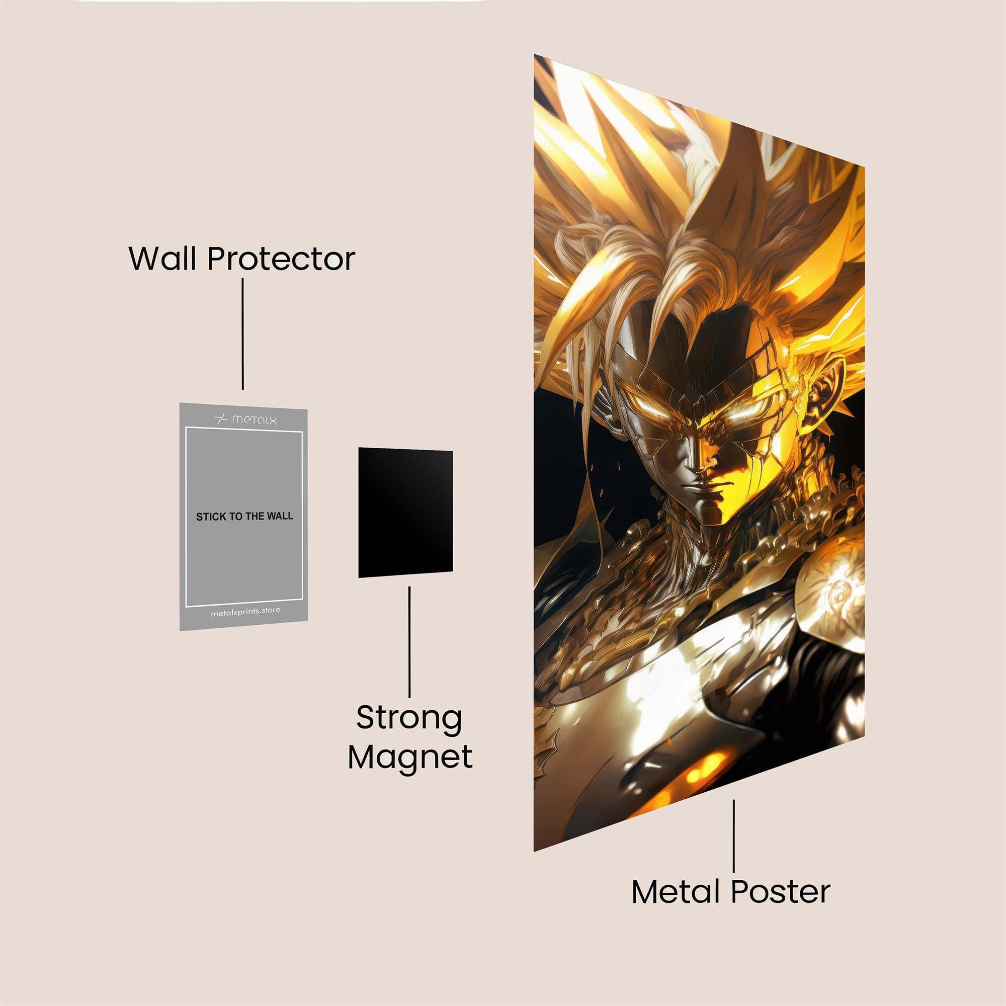 Golden Glare Safe Wall Magnetic / M
