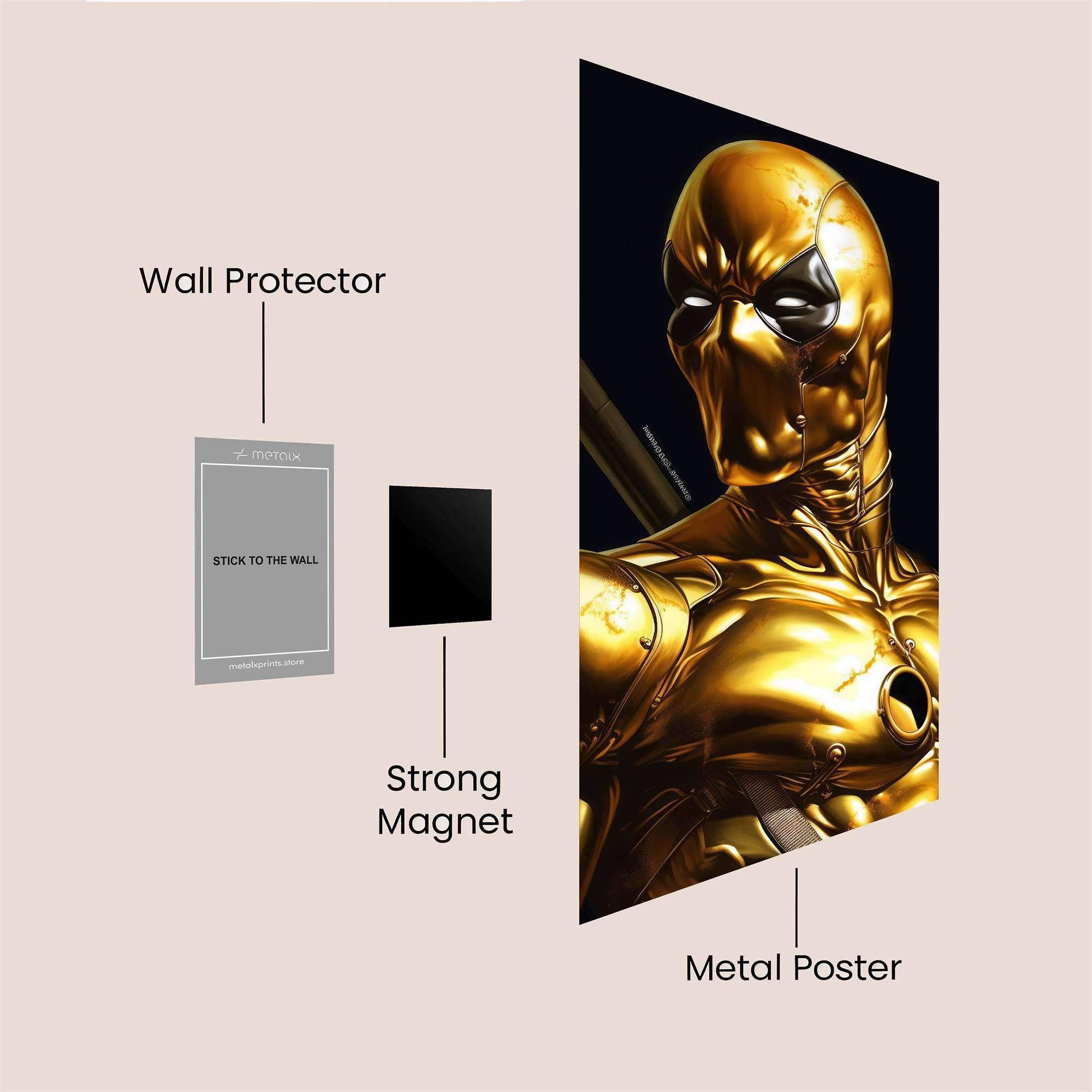 Golden Heroism Safe Wall Magnetic / M