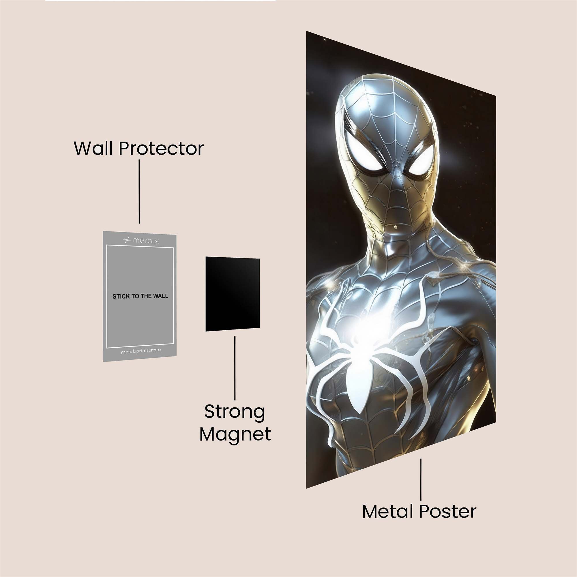 Spider-Man Luminous Safe Wall Magnetic / M