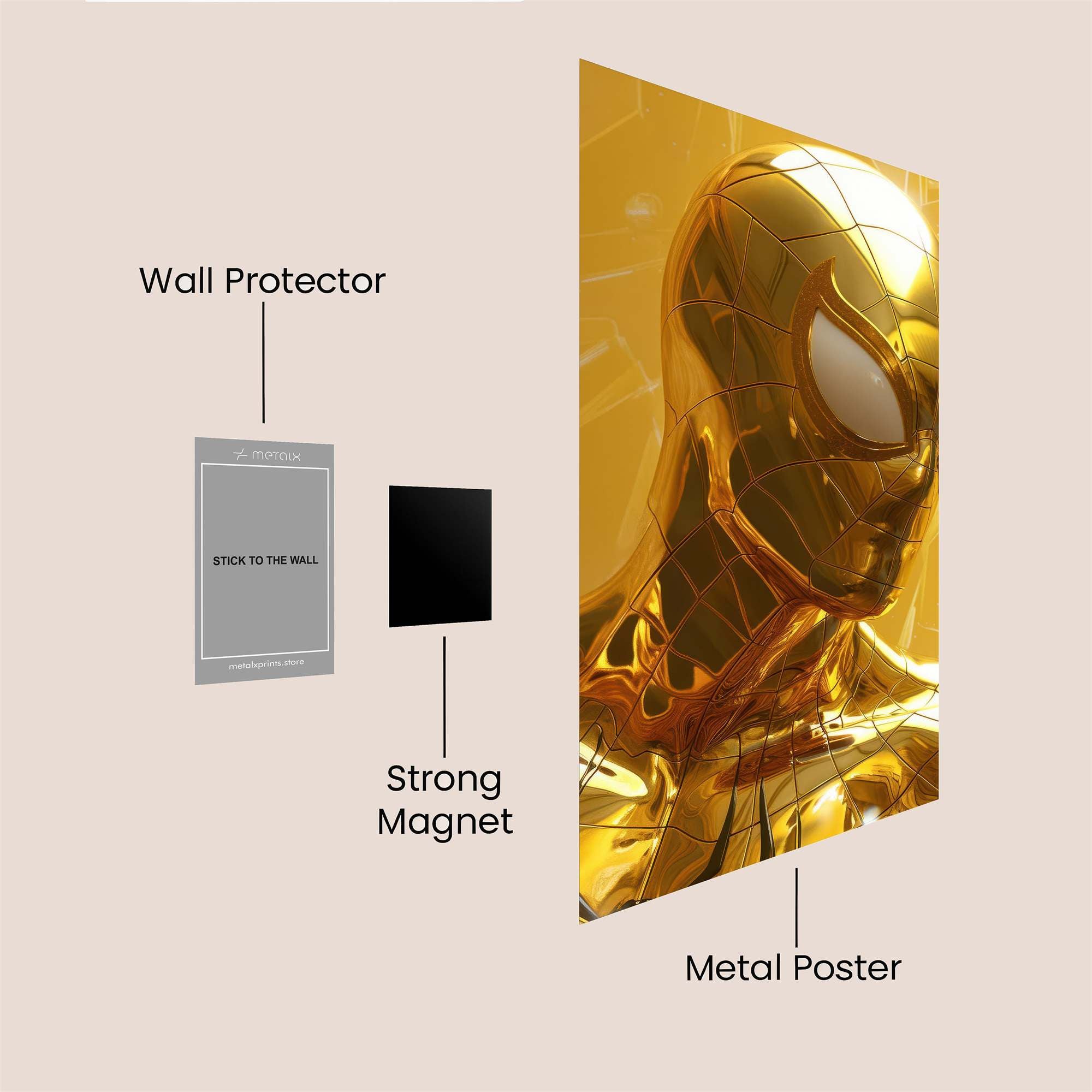 Spidey Golden Safe Wall Magnetic / M