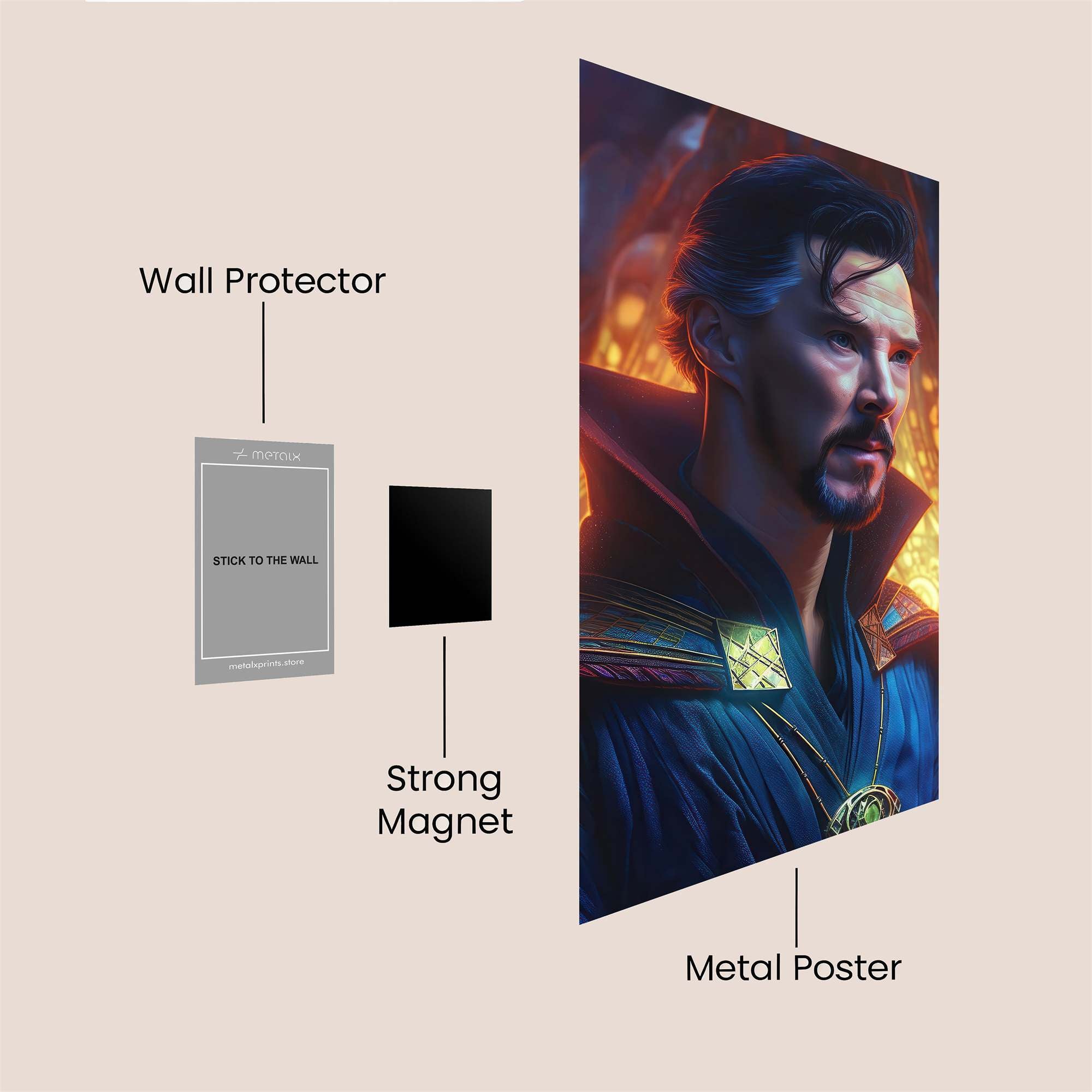 Mystic Aura Safe Wall Magnetic / M