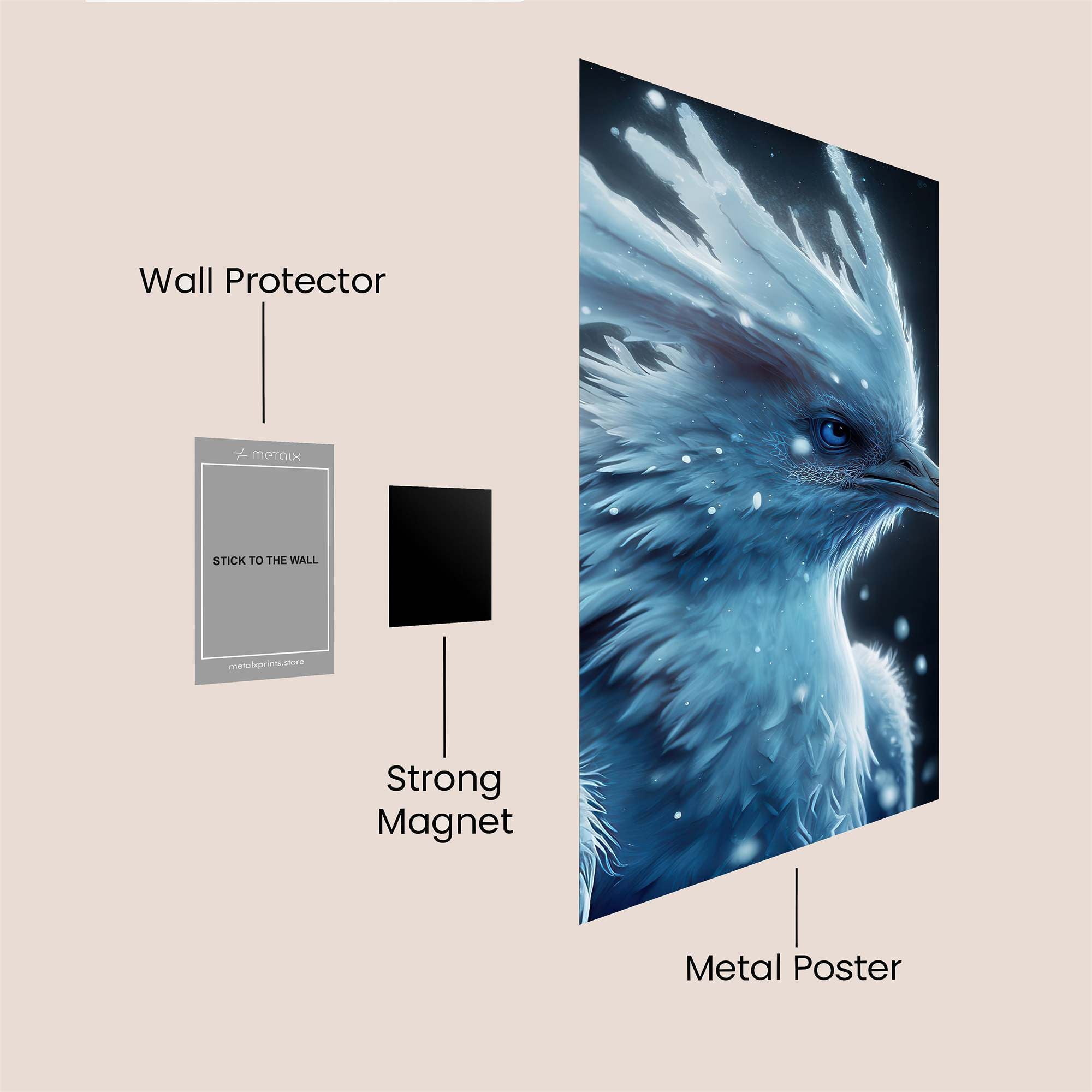 Frosted Majesty Safe Wall Magnetic / M