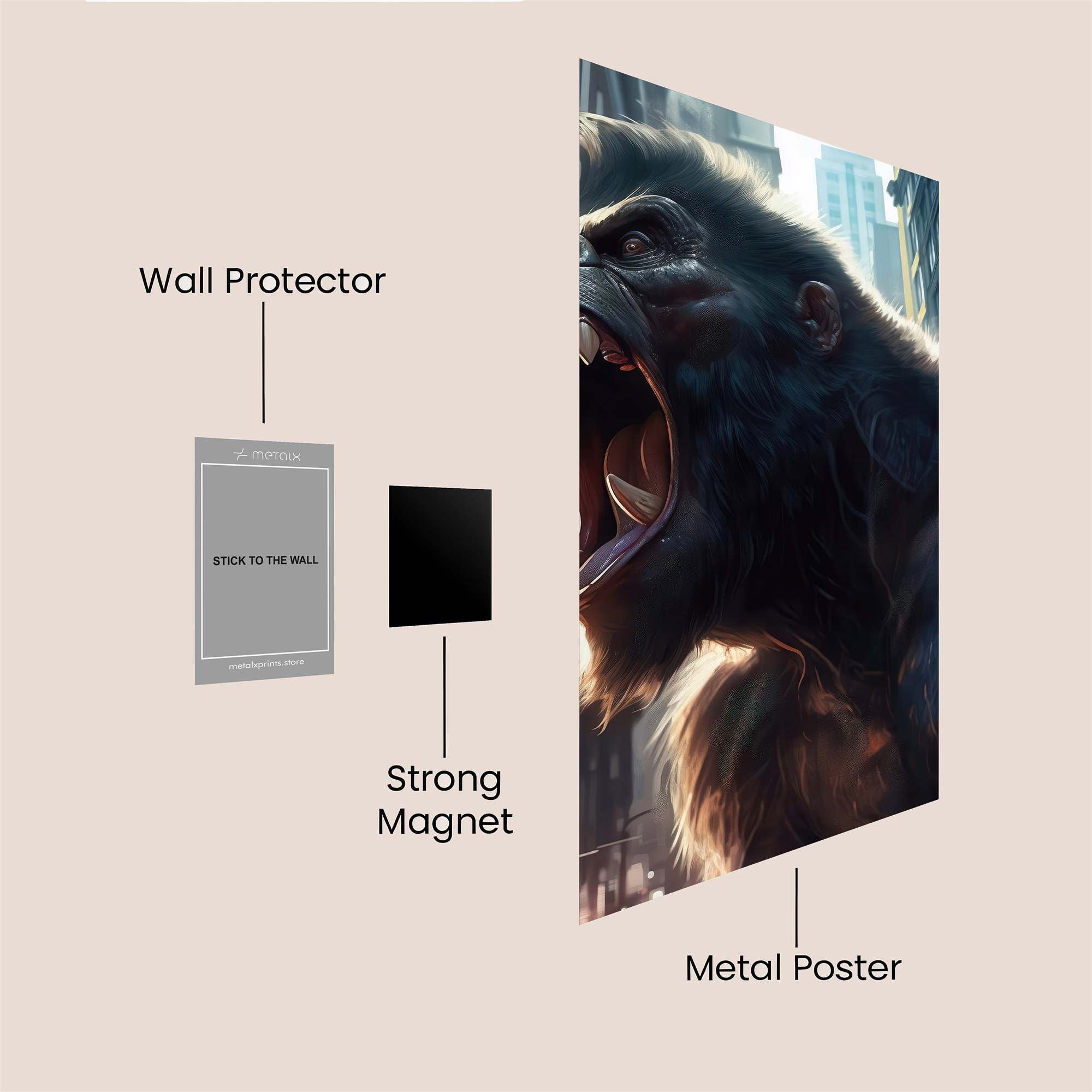 Kong Fury Safe Wall Magnetic / M