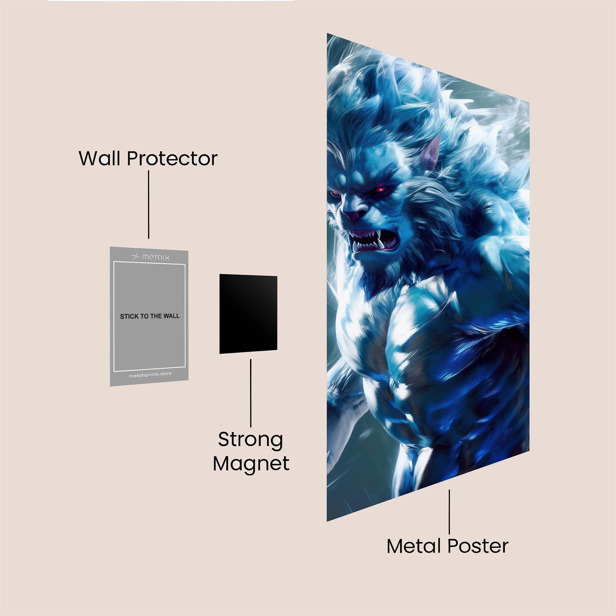 Beastly Ferocity Safe Wall Magnetic / M