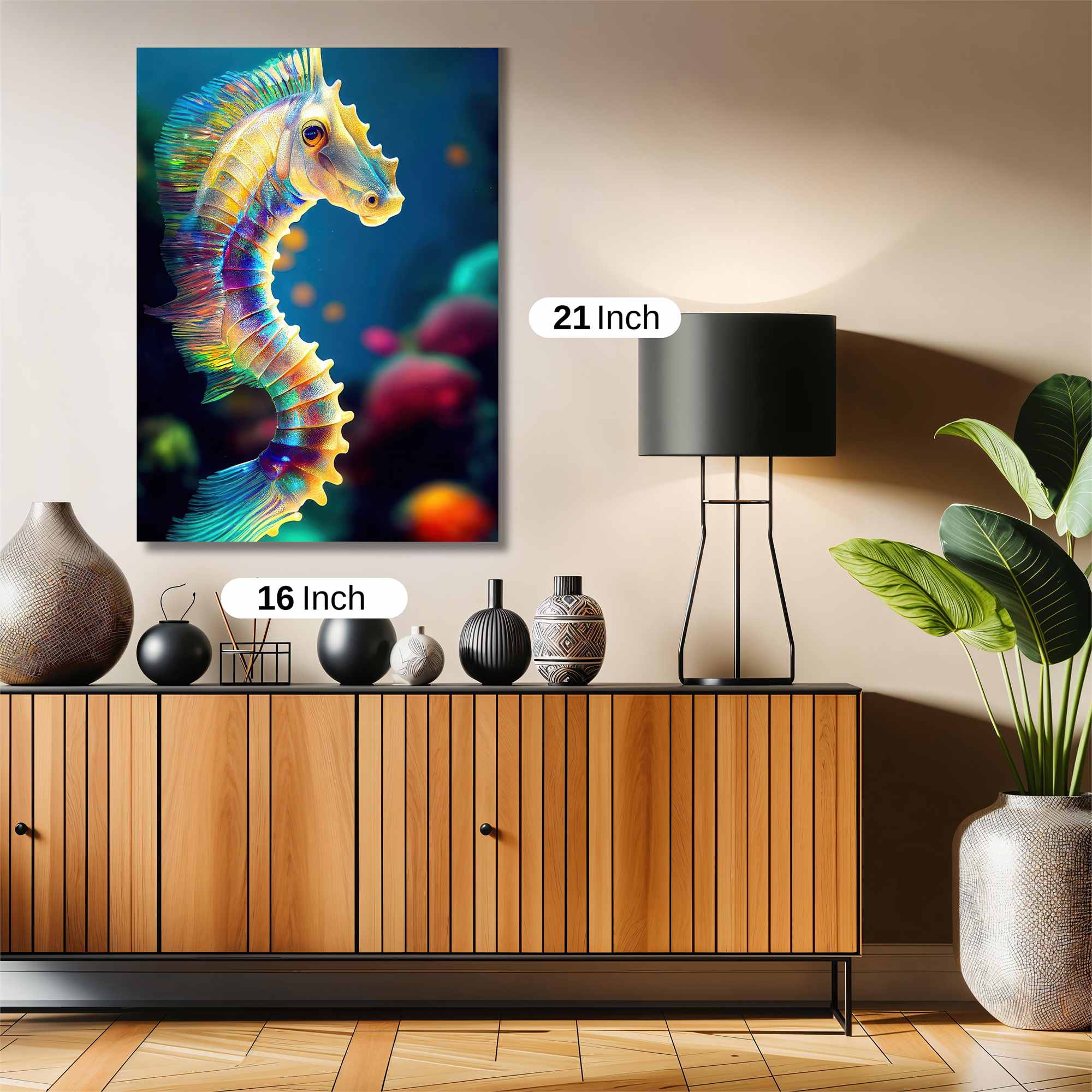 Seahorse Vibrance Safe Wall Magnetic / M