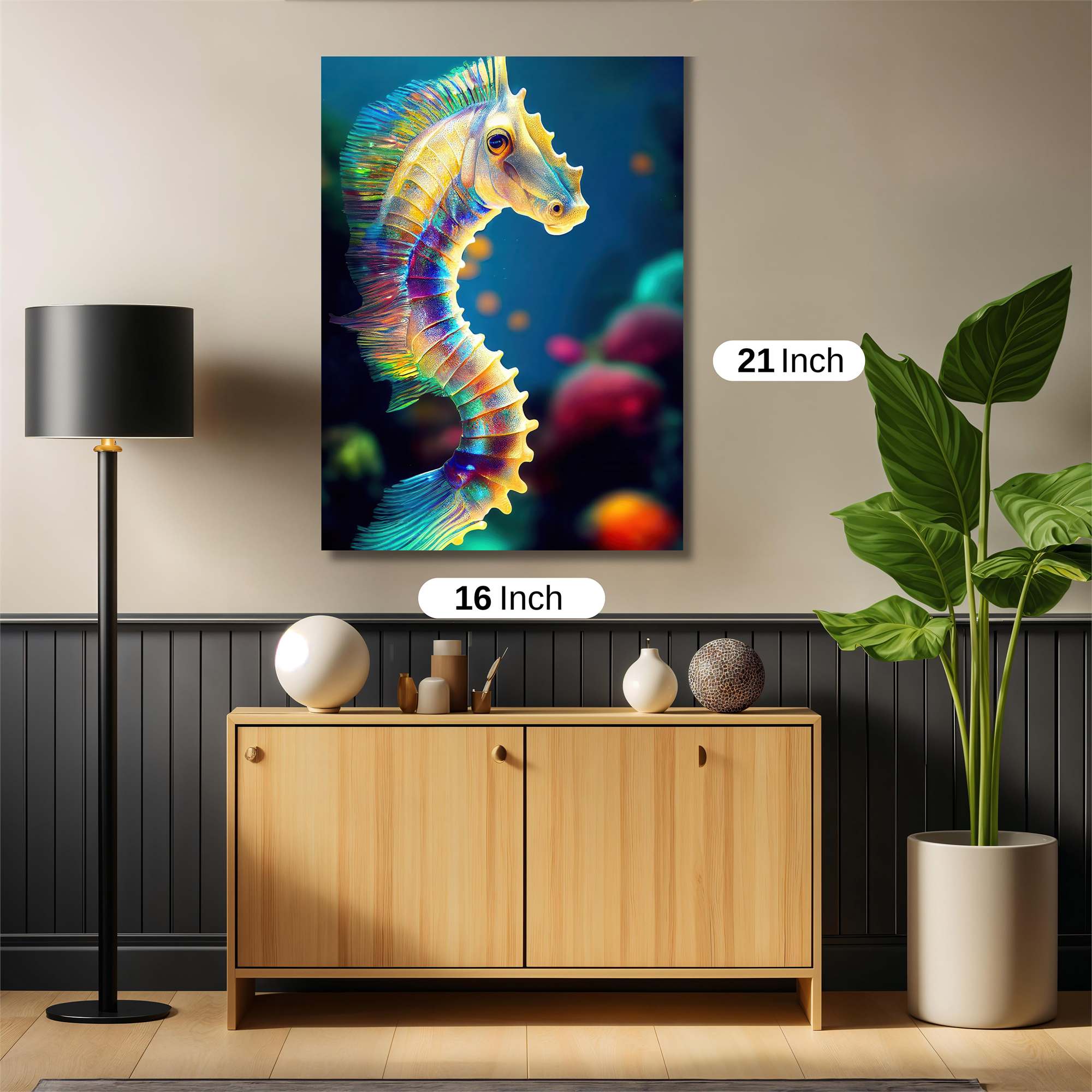 Seahorse Vibrance Safe Wall Magnetic / M