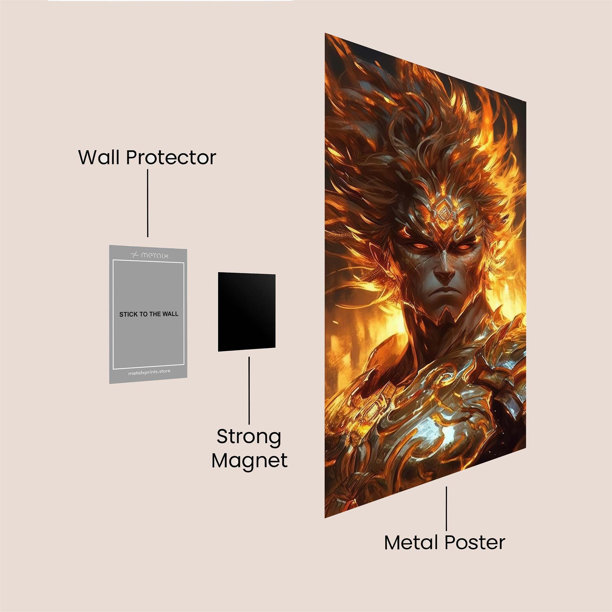 Inferno Warrior Safe Wall Magnetic / M