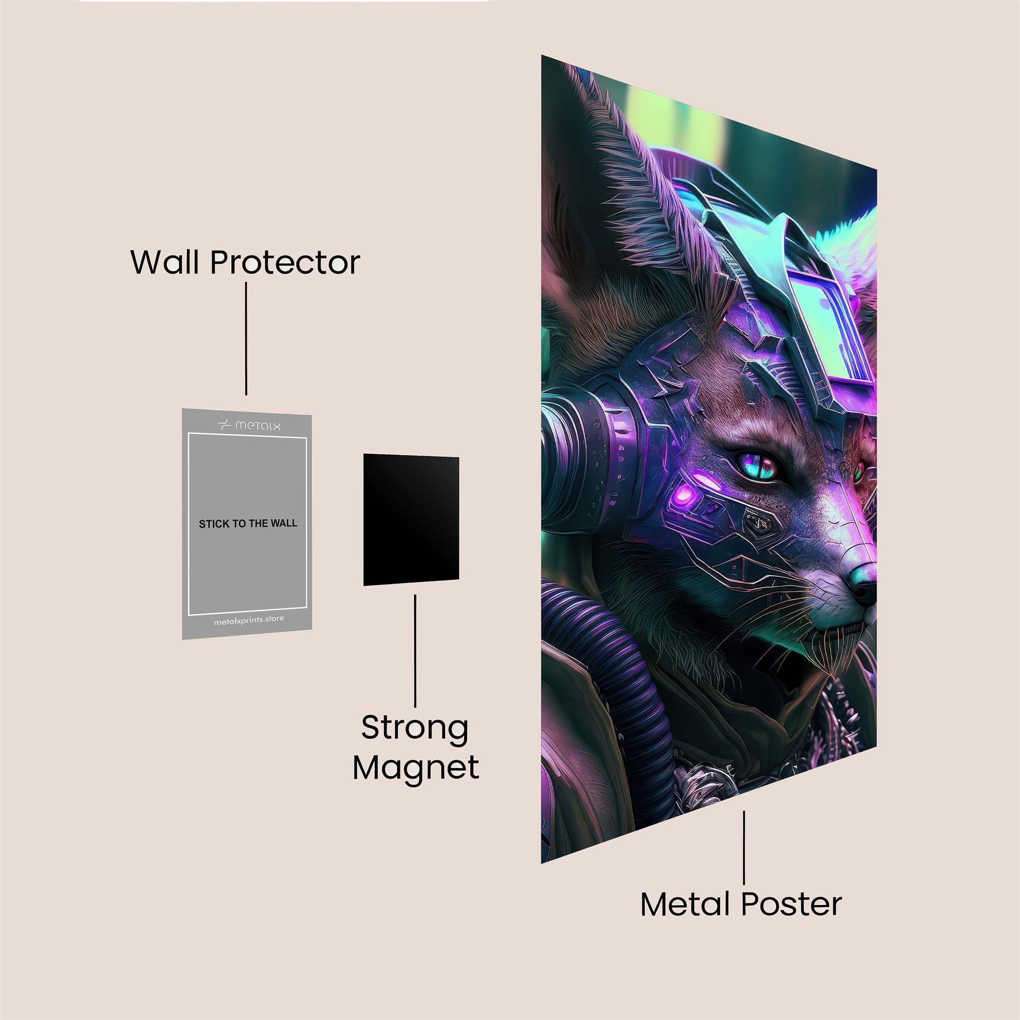 Cyber Fox Safe Wall Magnetic / M