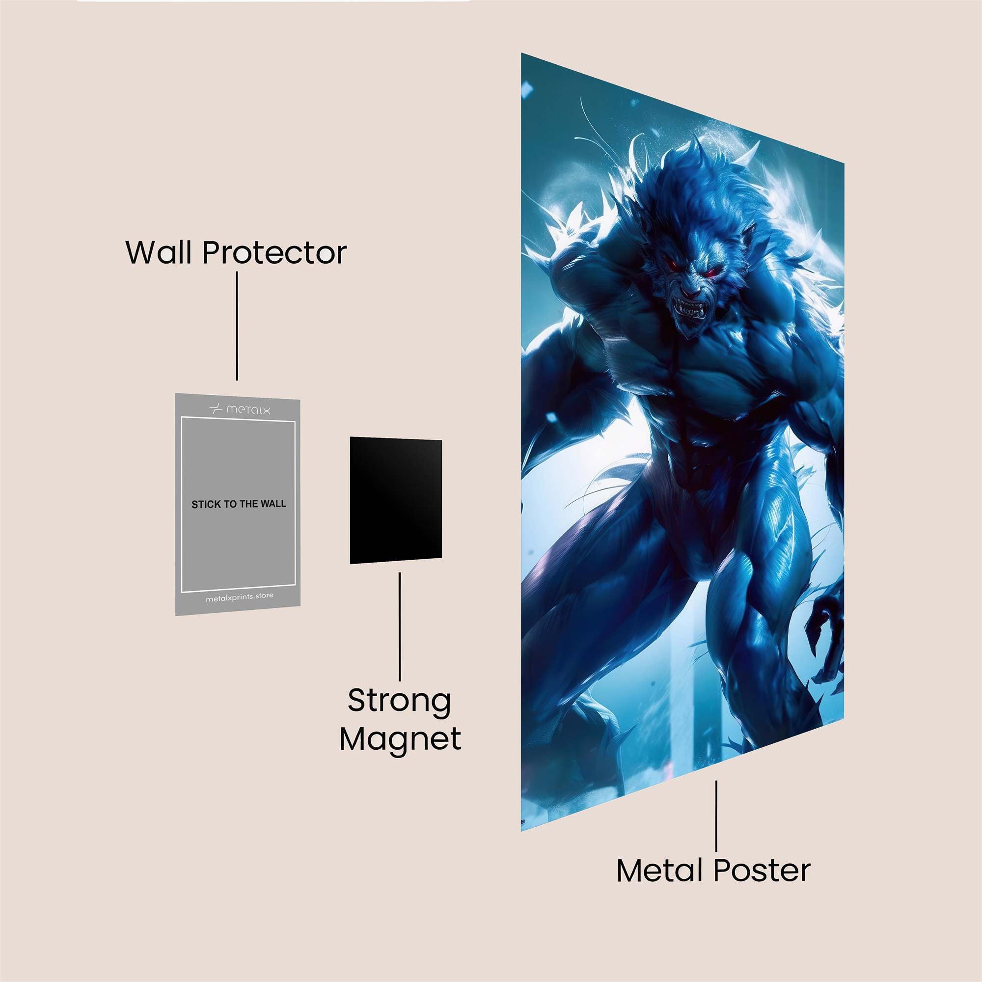 Fierce Beastial Safe Wall Magnetic / M