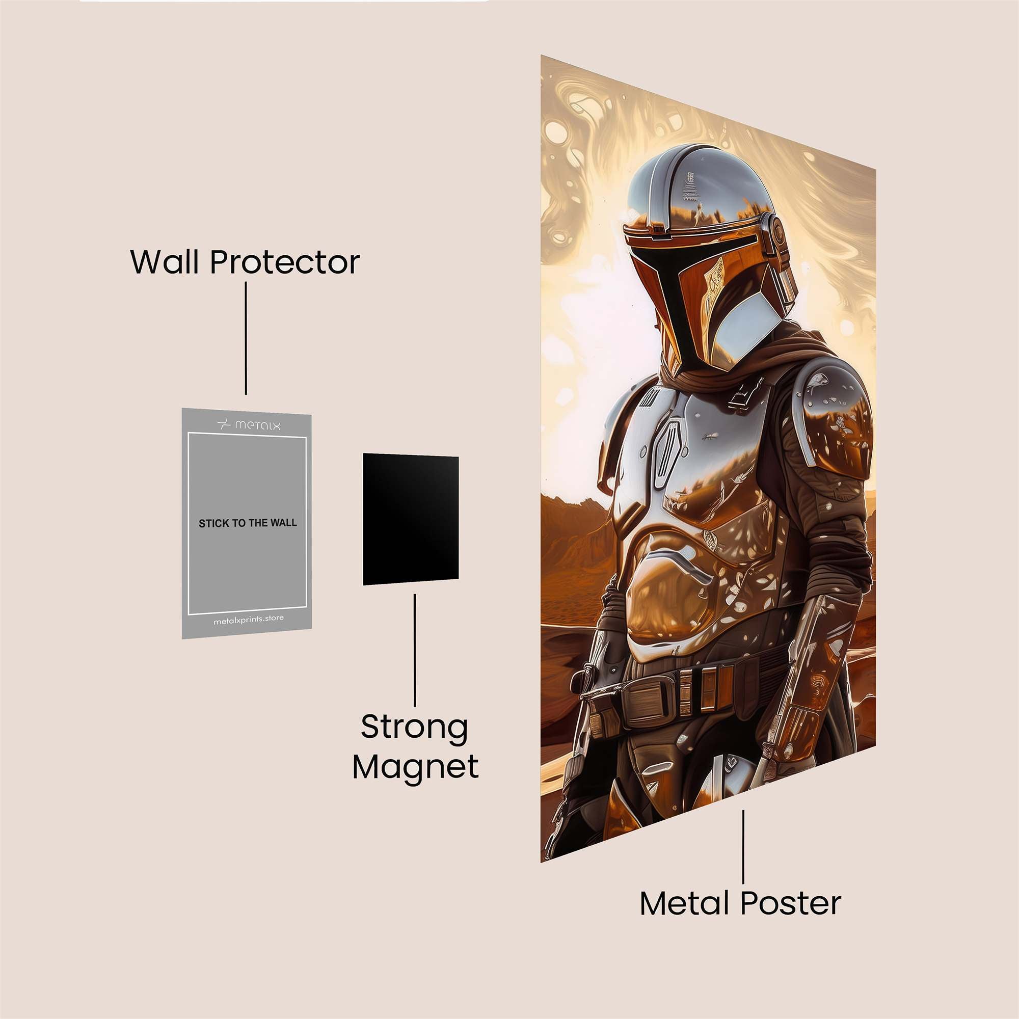 Mandalorian Mystique Safe Wall Magnetic / M