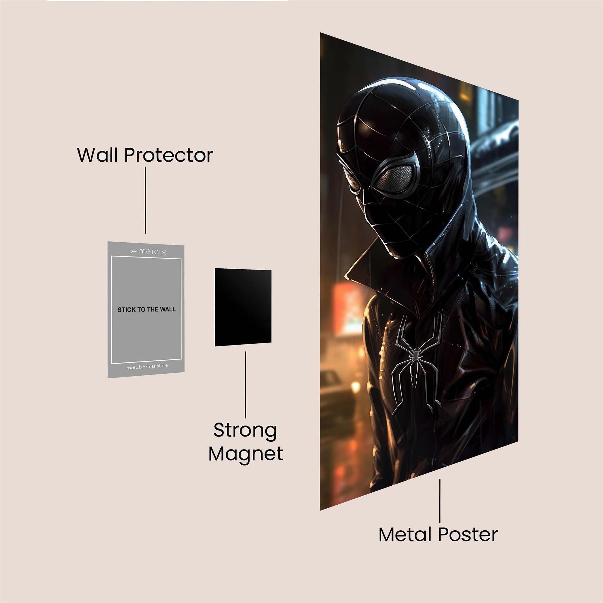 Spider-Man Nocturne Safe Wall Magnetic / M