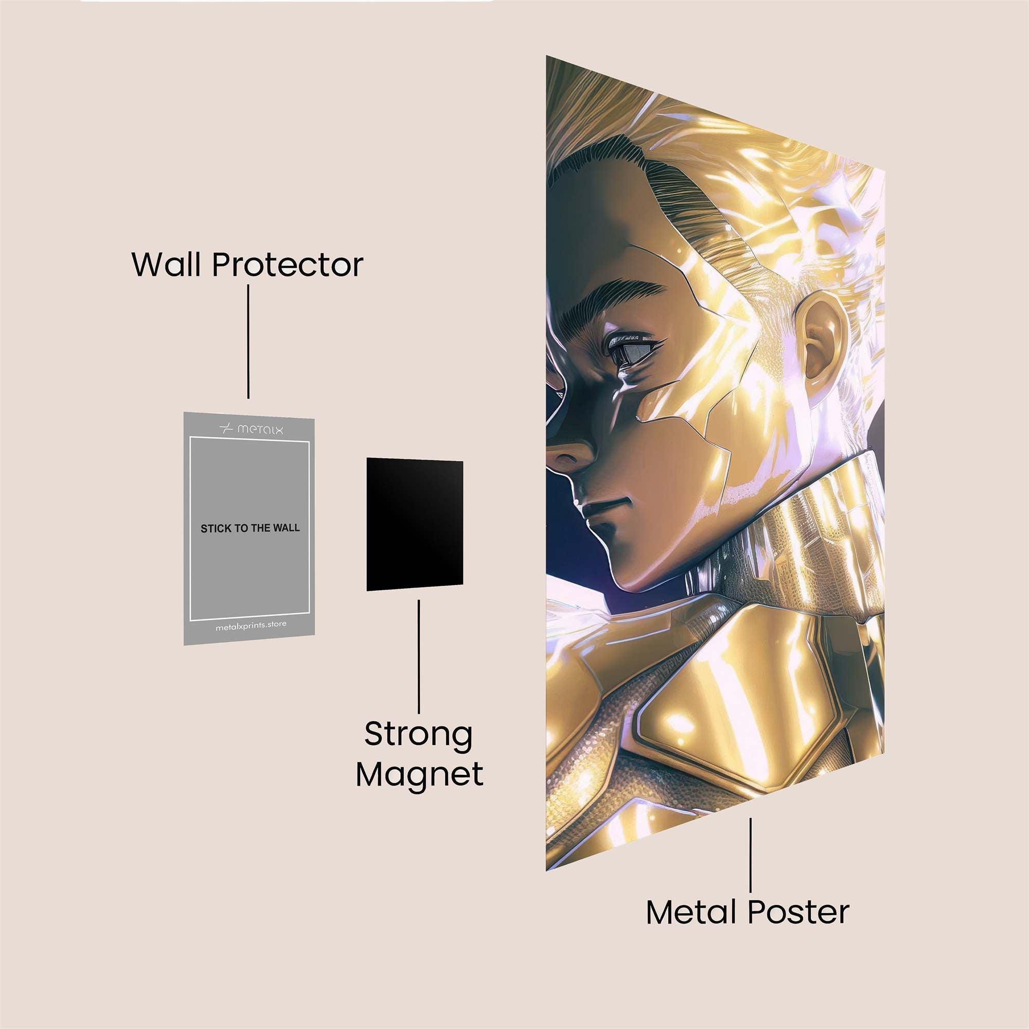 Golden Resolve Safe Wall Magnetic / M