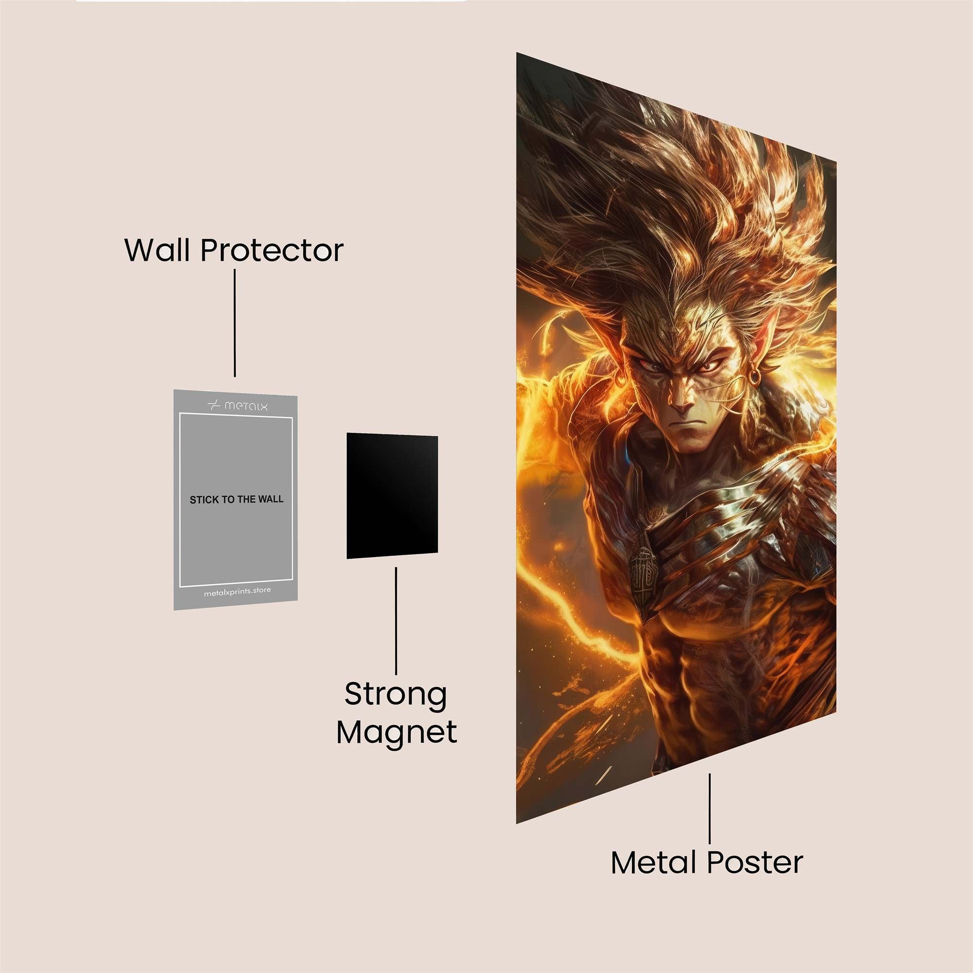 Fierce Blaze Safe Wall Magnetic / M