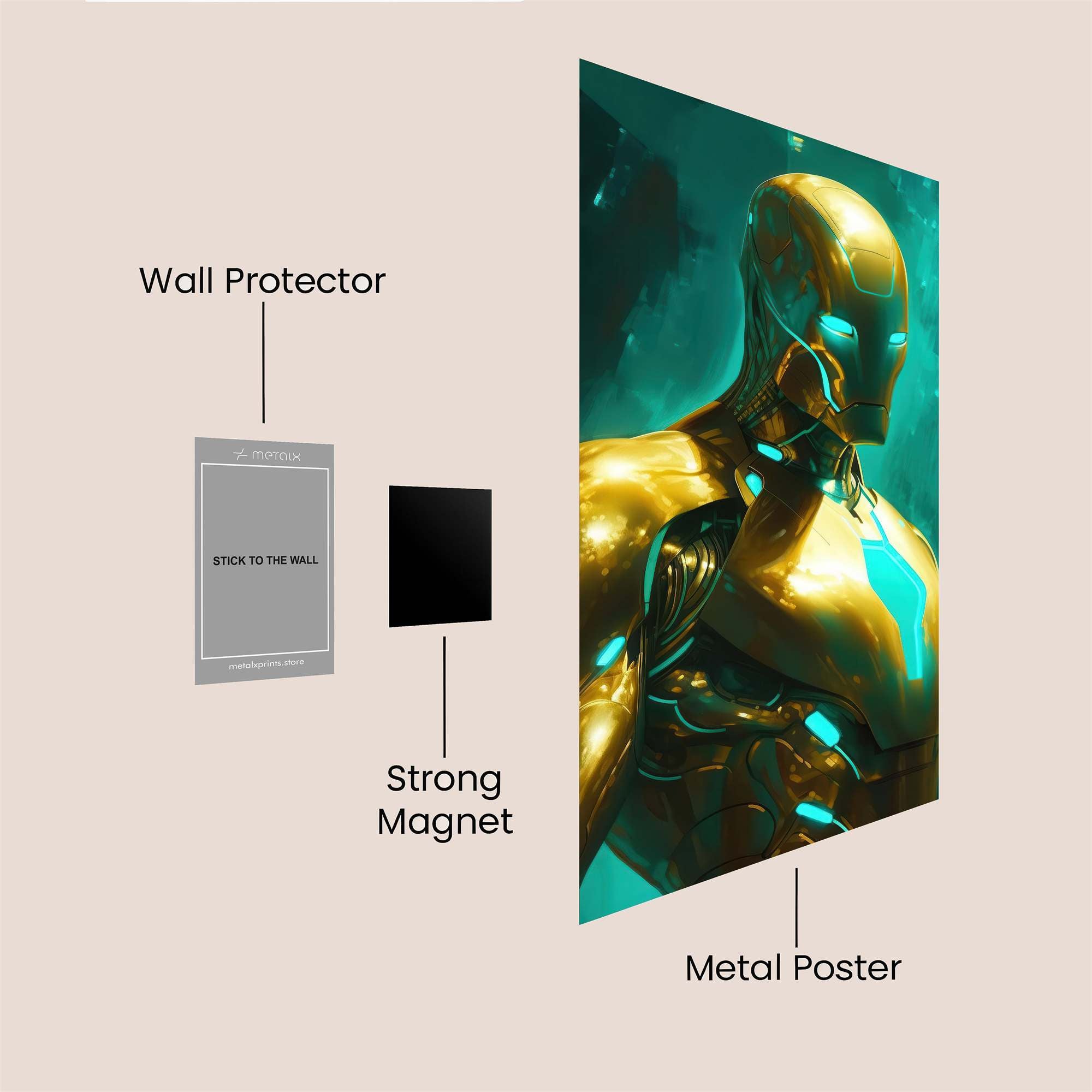 Golden Sentinel Safe Wall Magnetic / M