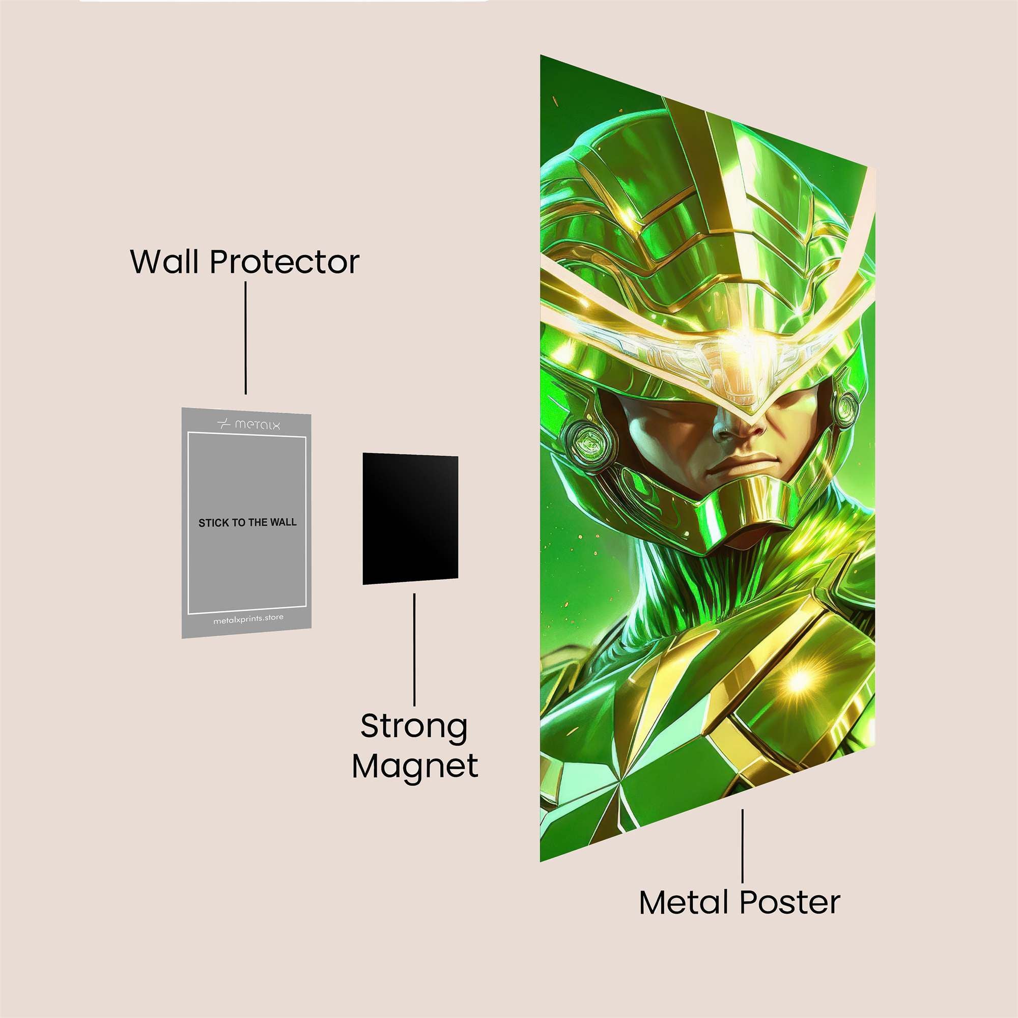 Emerald Warrior Safe Wall Magnetic / M