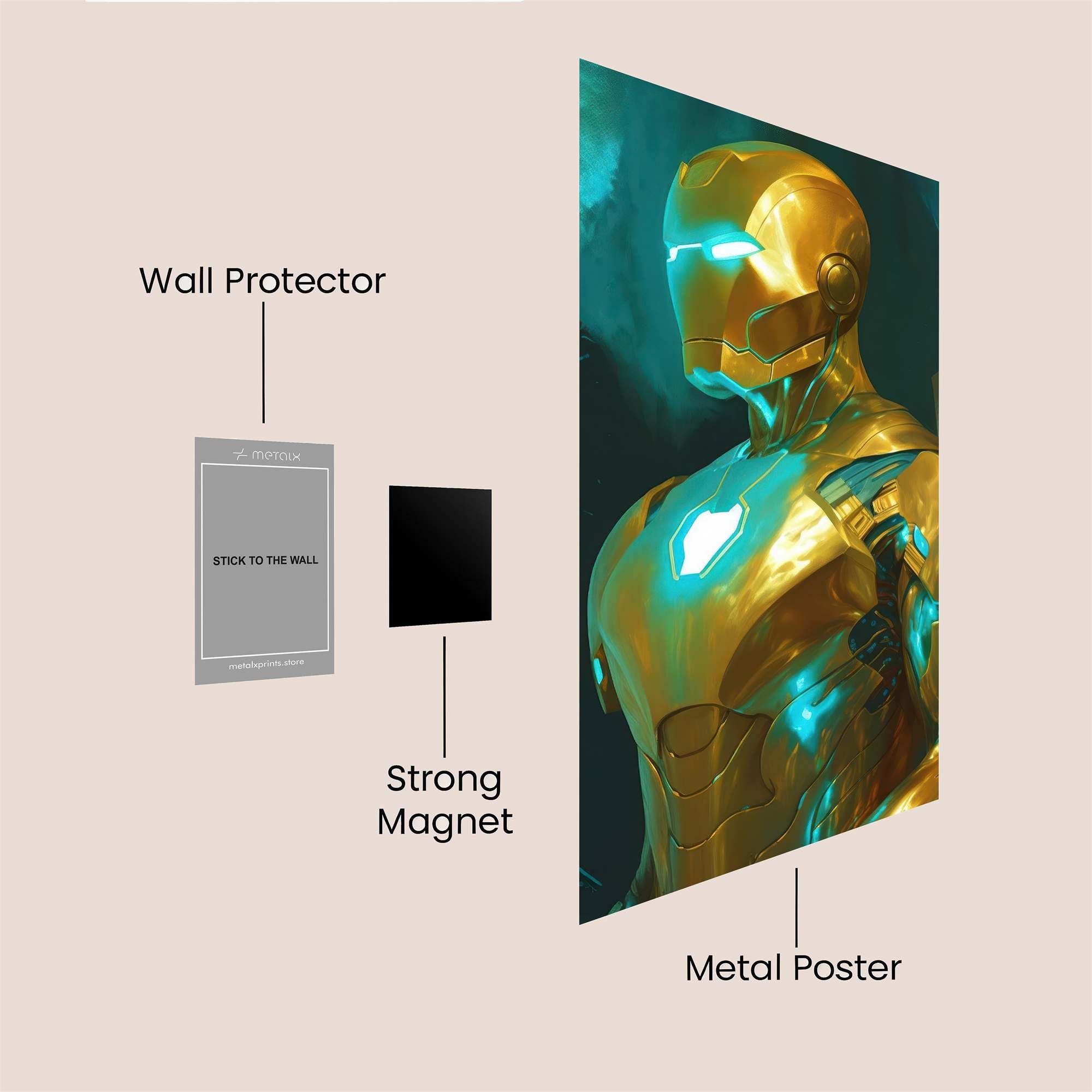 Golden Resolve Safe Wall Magnetic / M