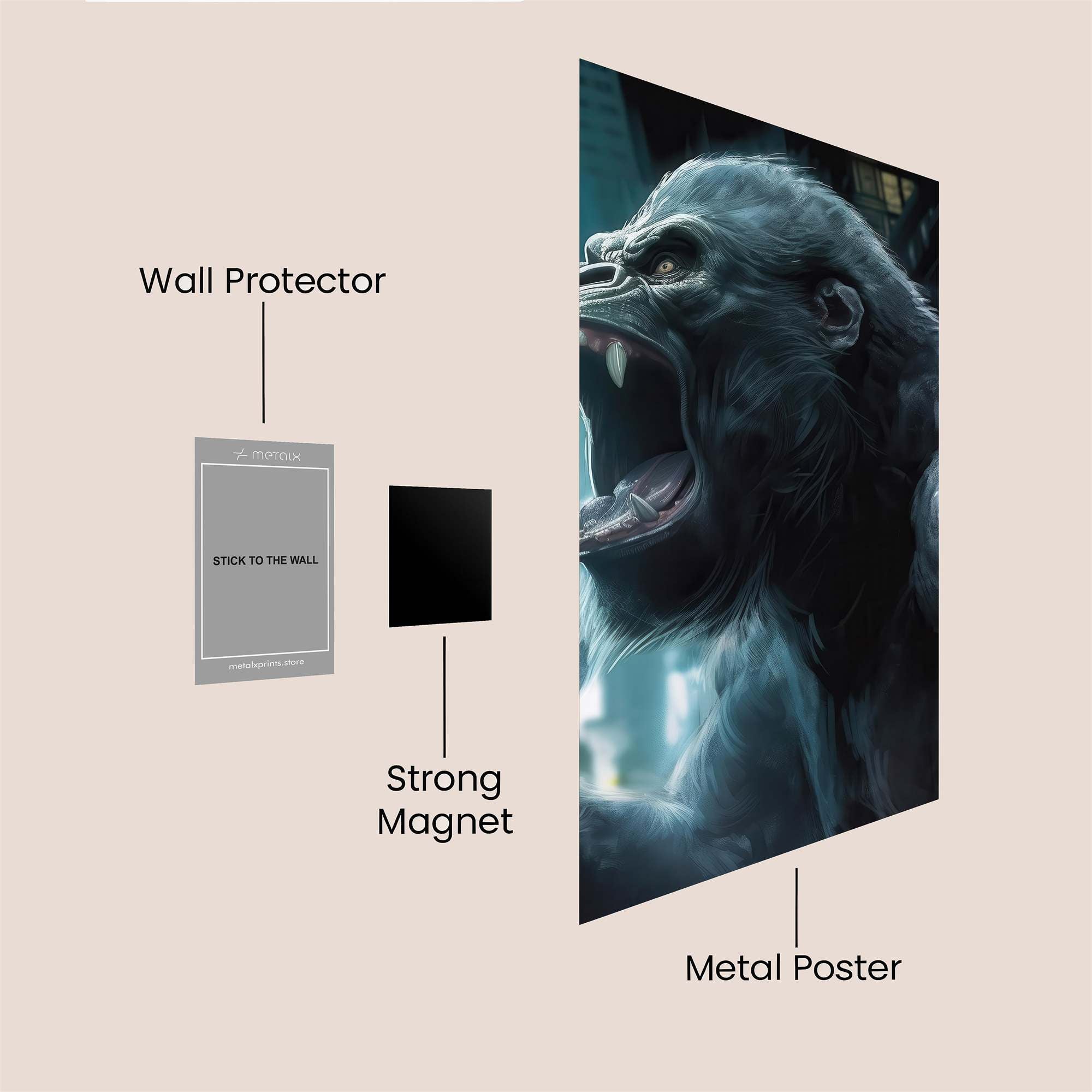 Gorilla Roarquake Safe Wall Magnetic / M