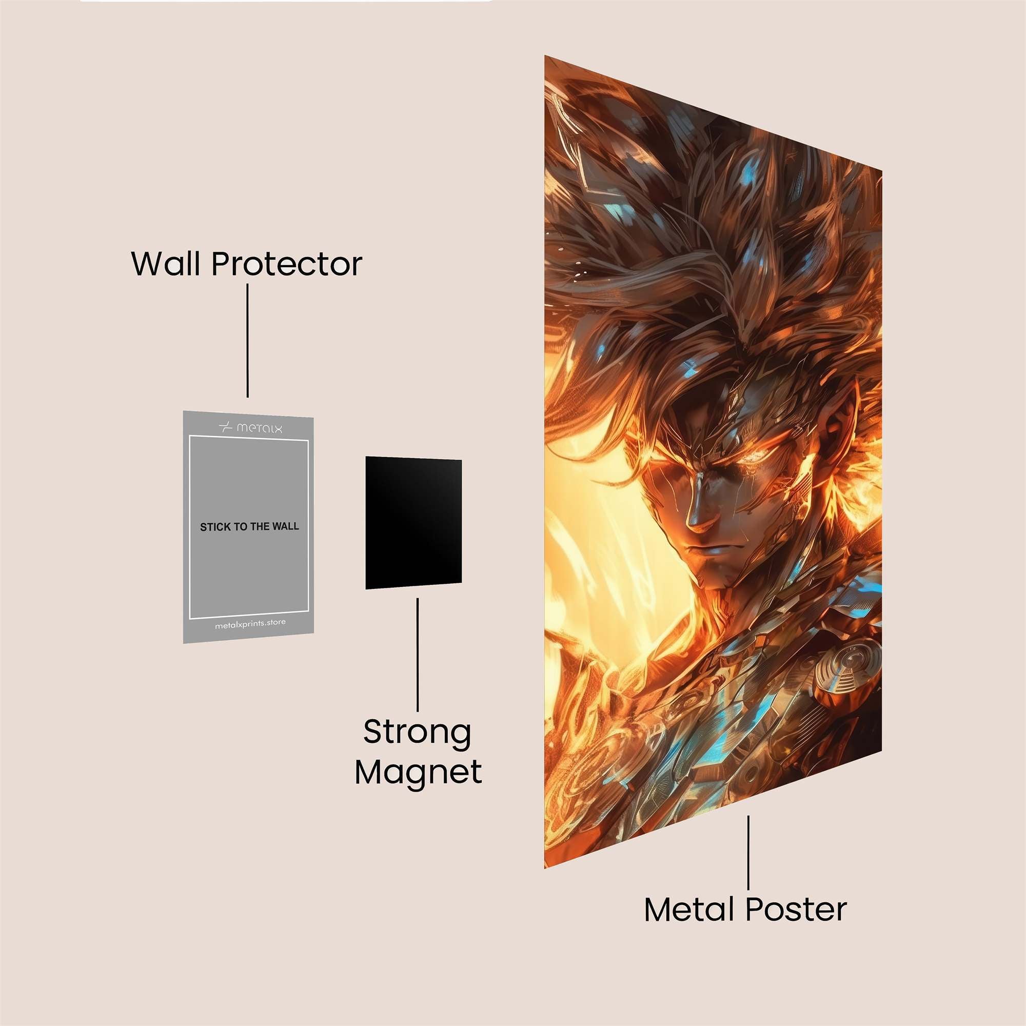 Inferno Warrior Safe Wall Magnetic / M