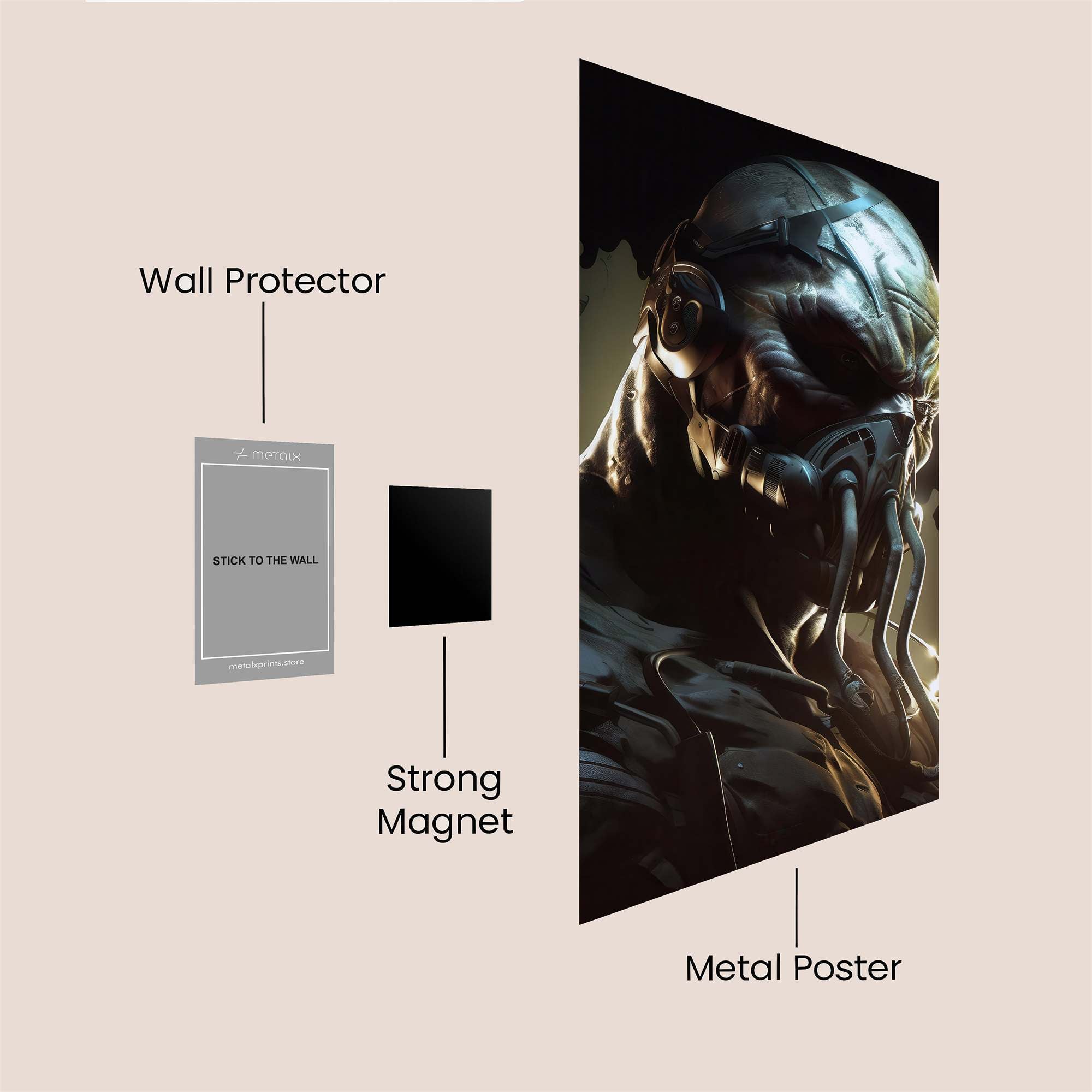 Masked Menace Safe Wall Magnetic / M