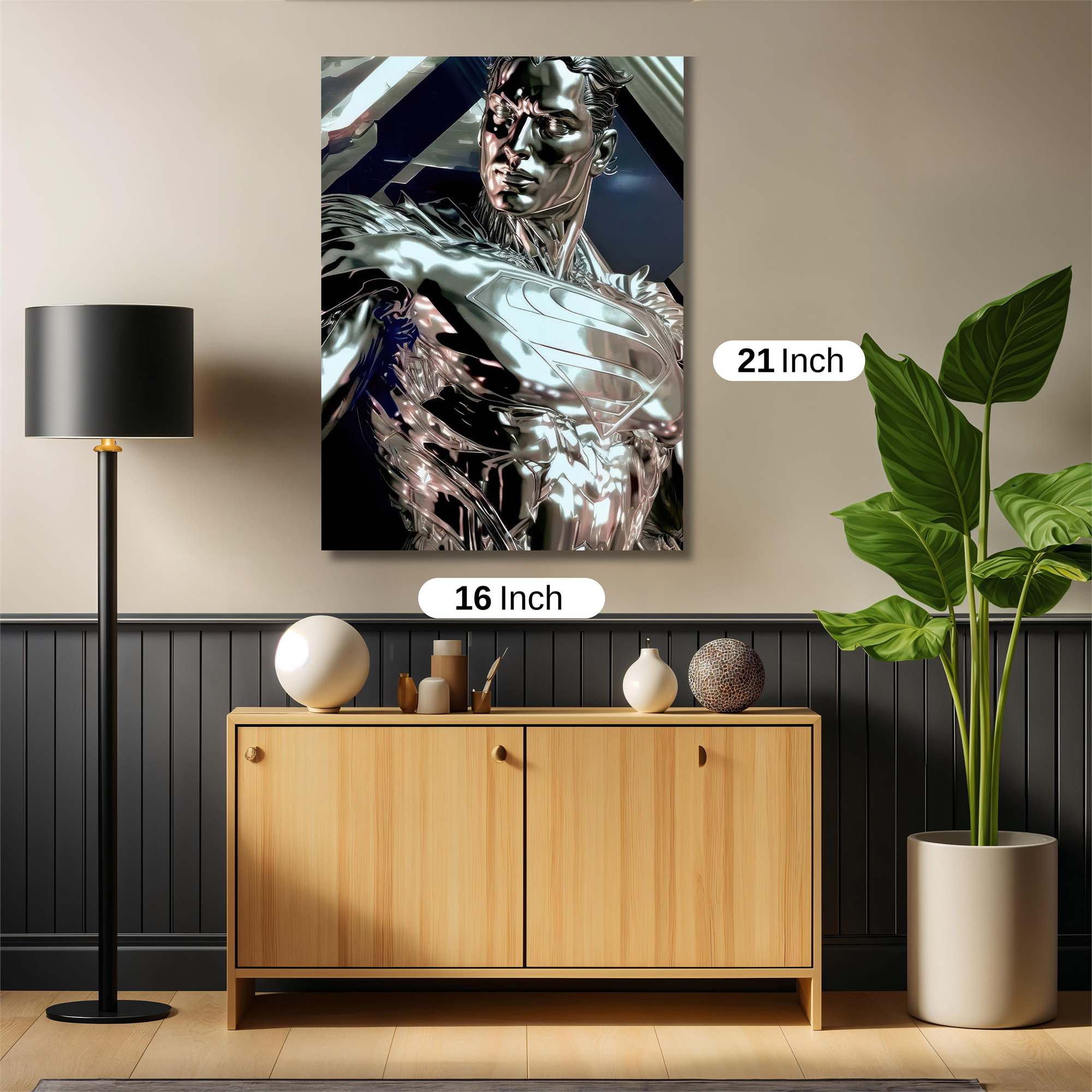 Superman Shimmer Safe Wall Magnetic / M