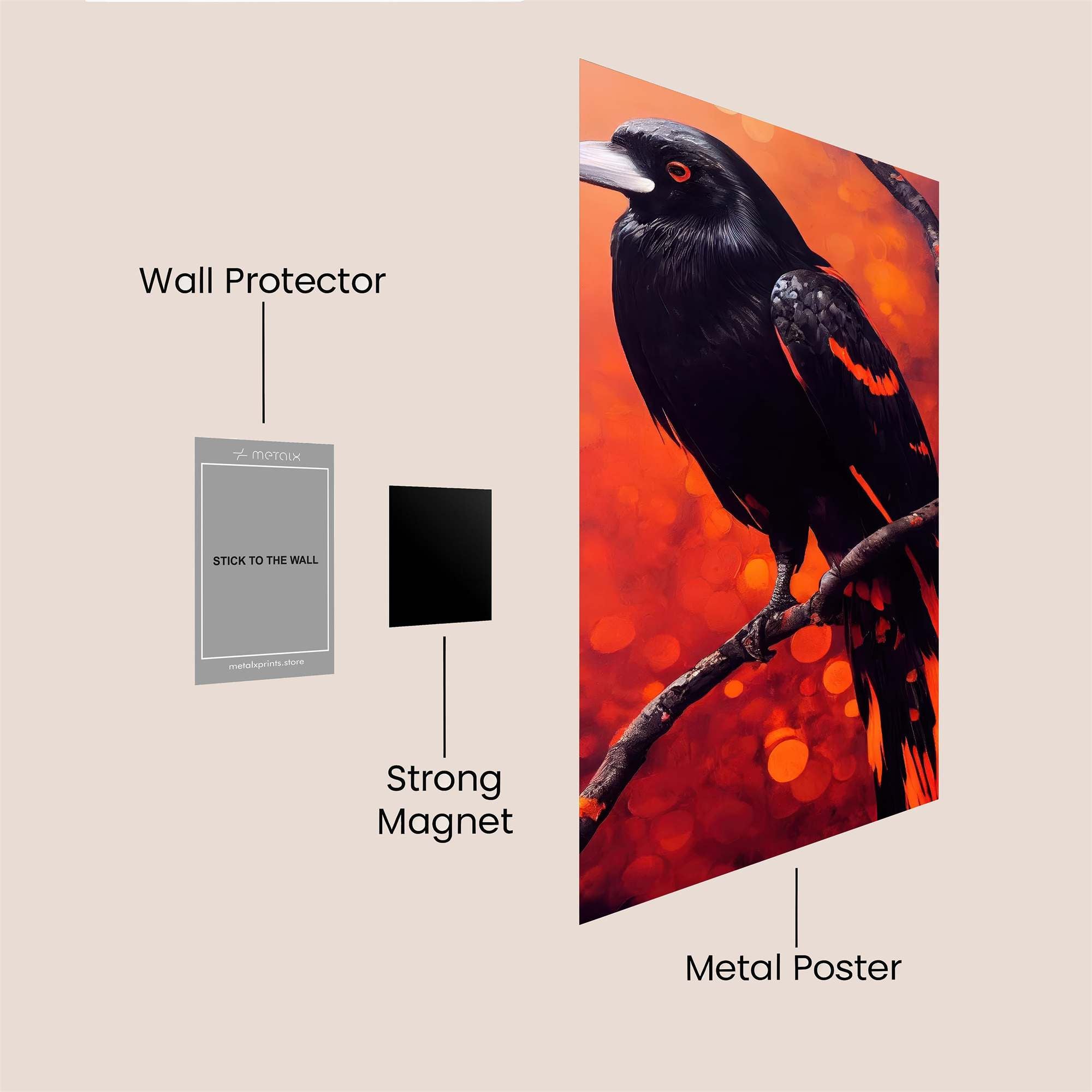 Crimson Gaze Safe Wall Magnetic / M