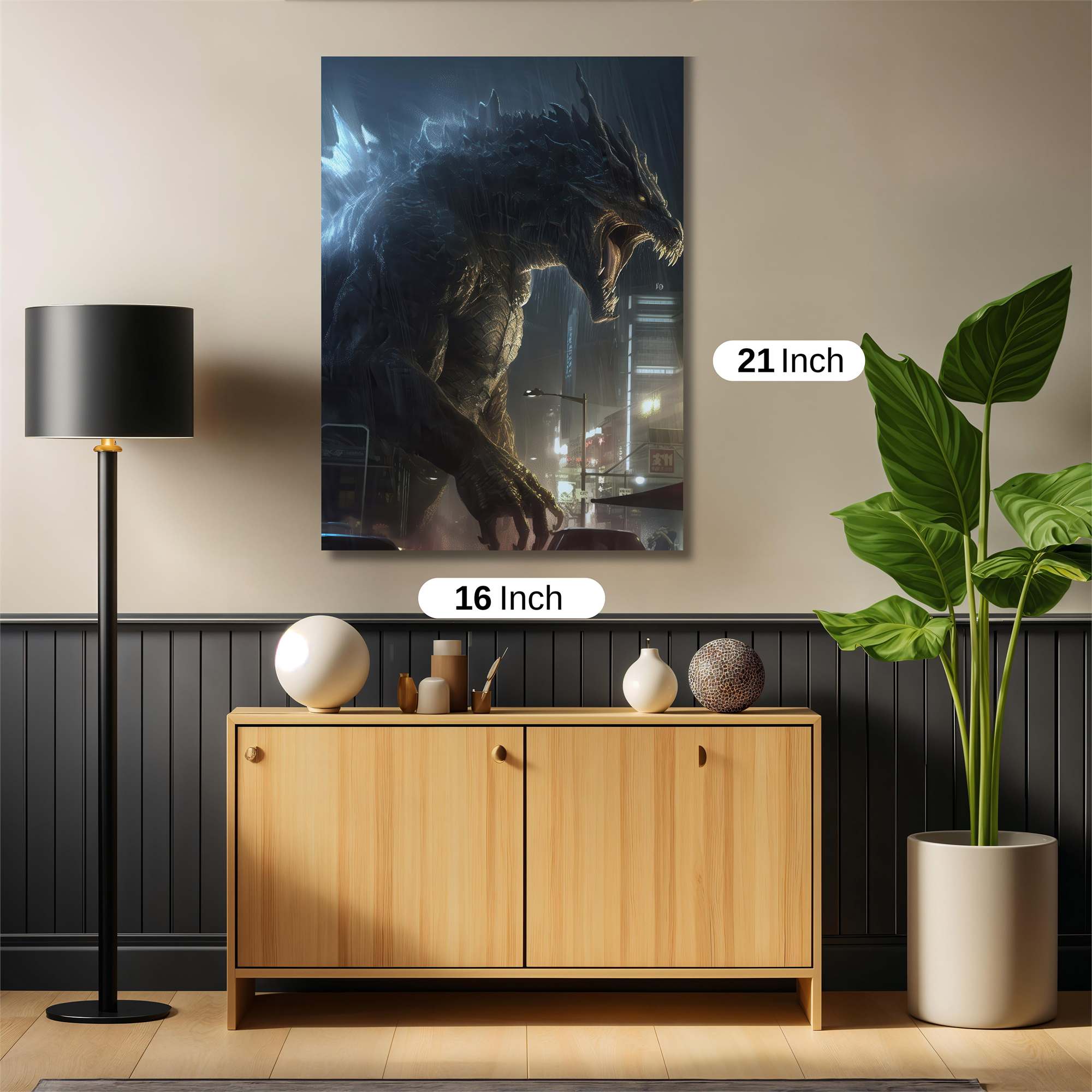 Godzilla Fury Safe Wall Magnetic / M