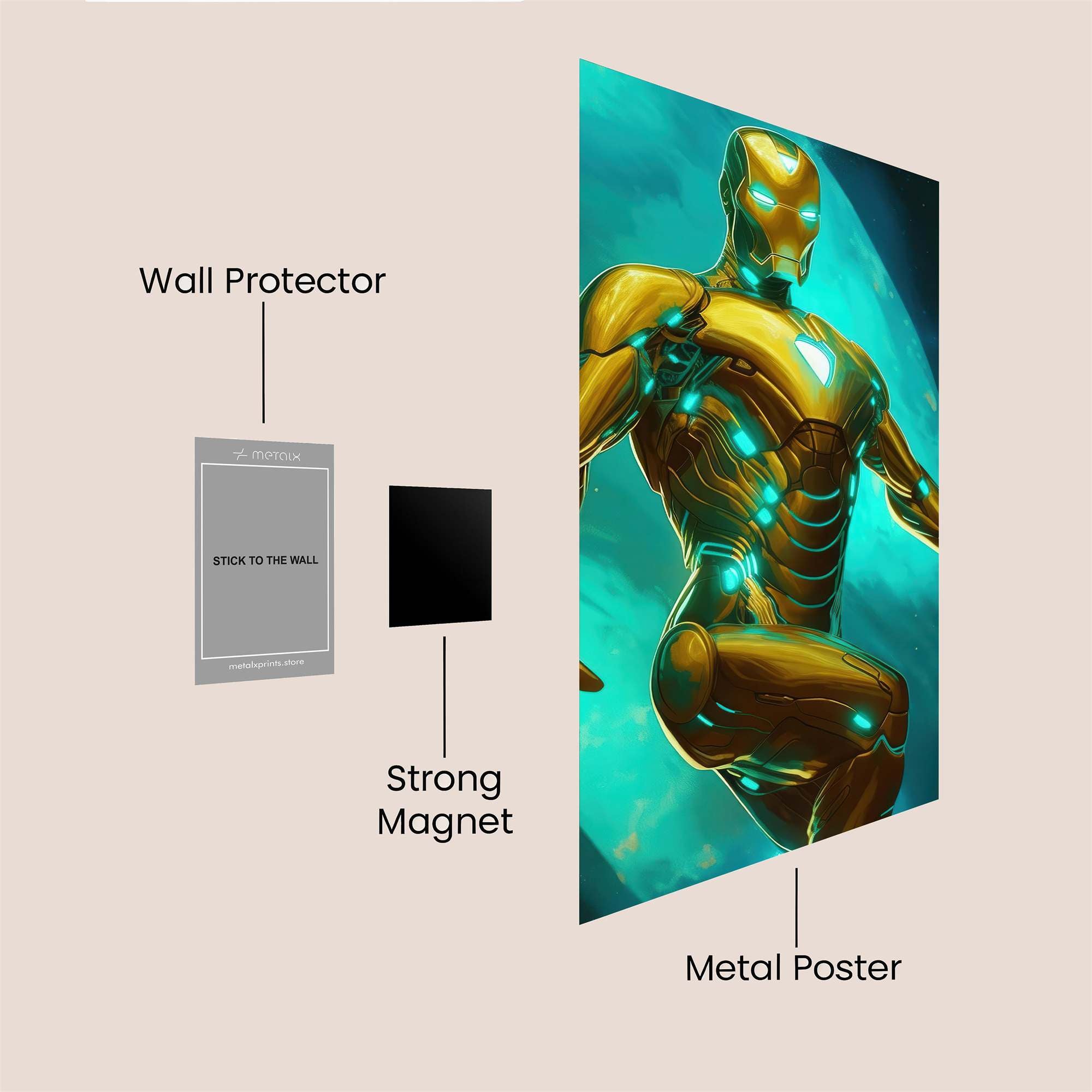 Golden Ascendancy Safe Wall Magnetic / M