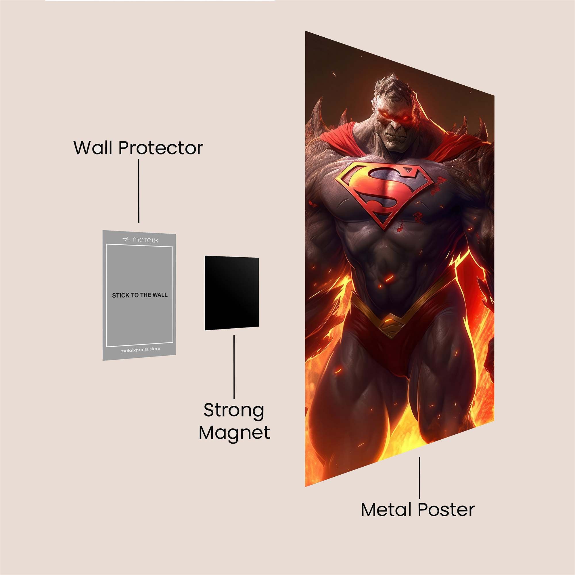 Superman Inferno Safe Wall Magnetic / M