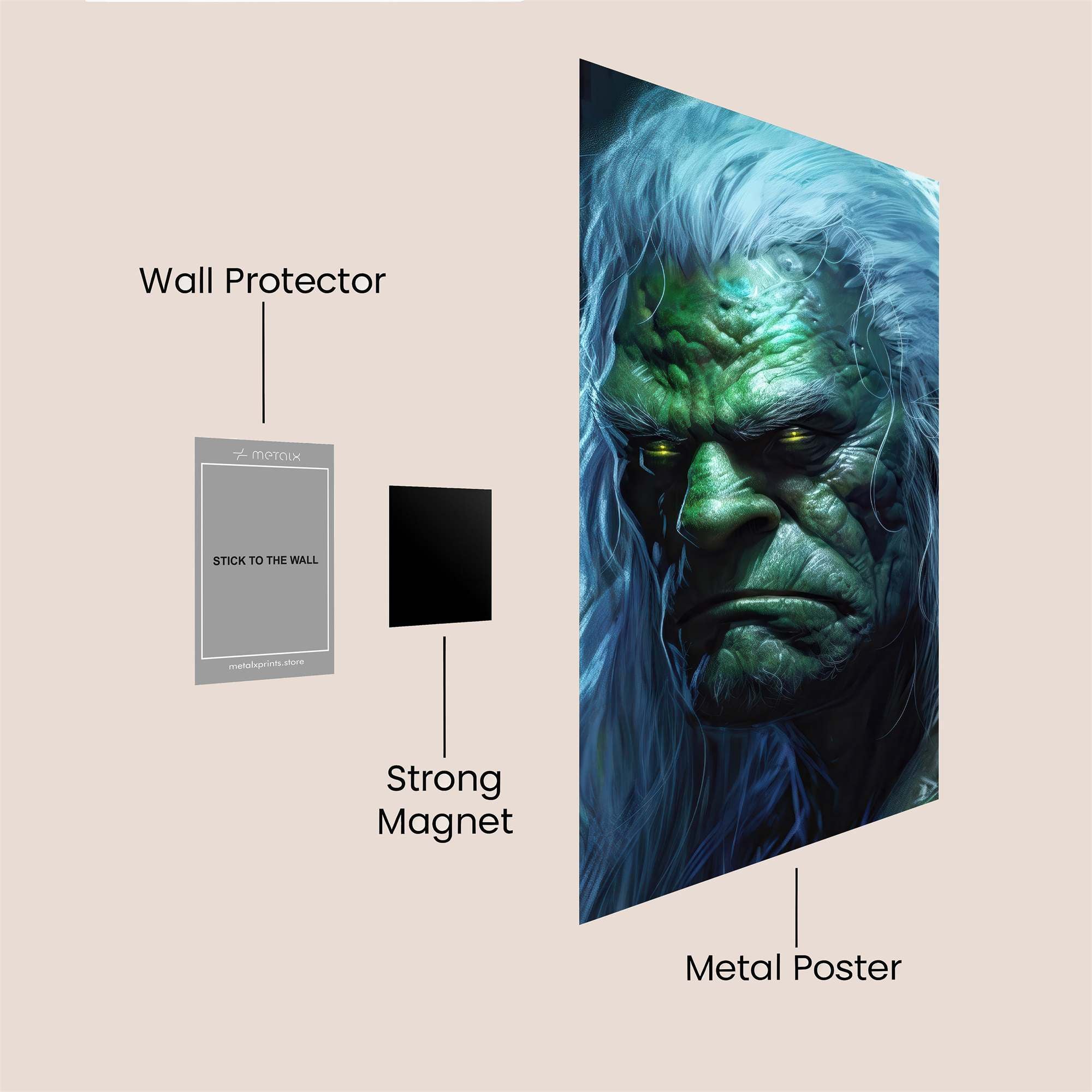 Hulk Brooding Safe Wall Magnetic / M