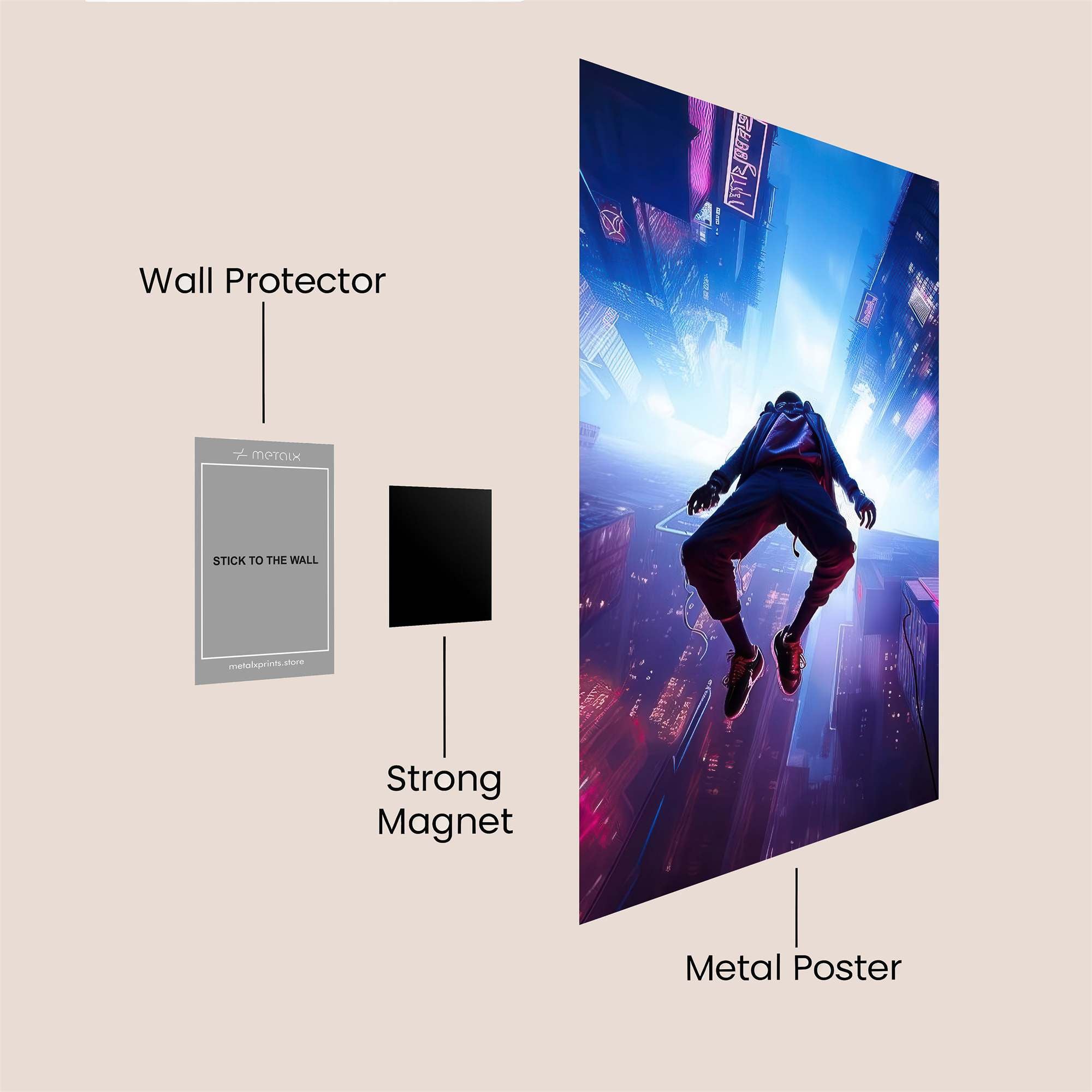 Neon Ascension Safe Wall Magnetic / M