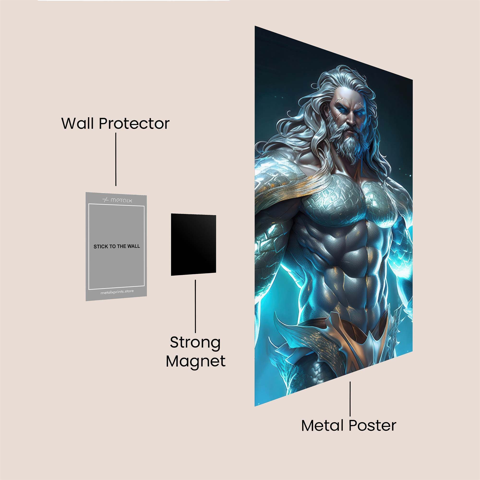 Poseidon Majesty Safe Wall Magnetic / M