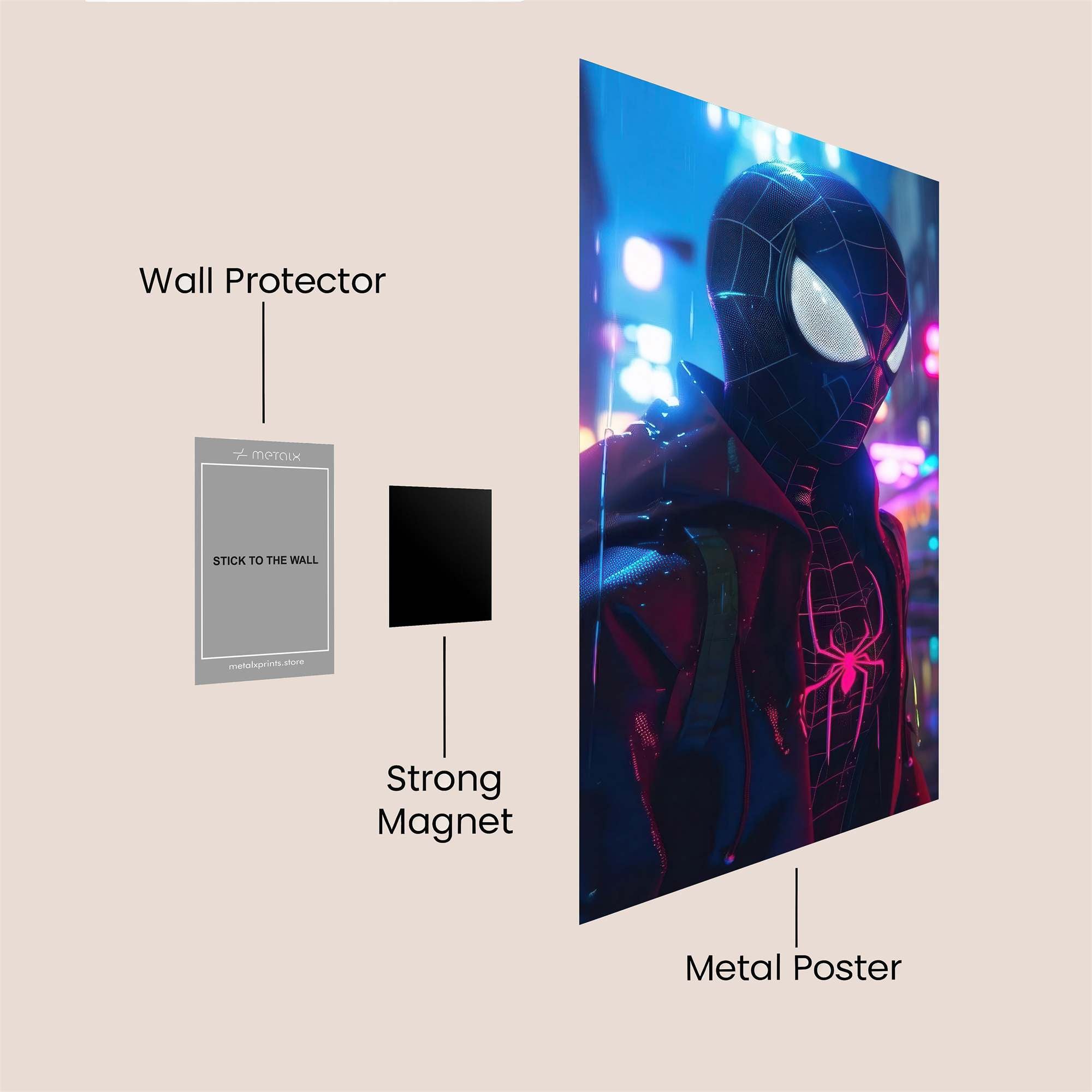 Spider-Verse Vibe Safe Wall Magnetic / M