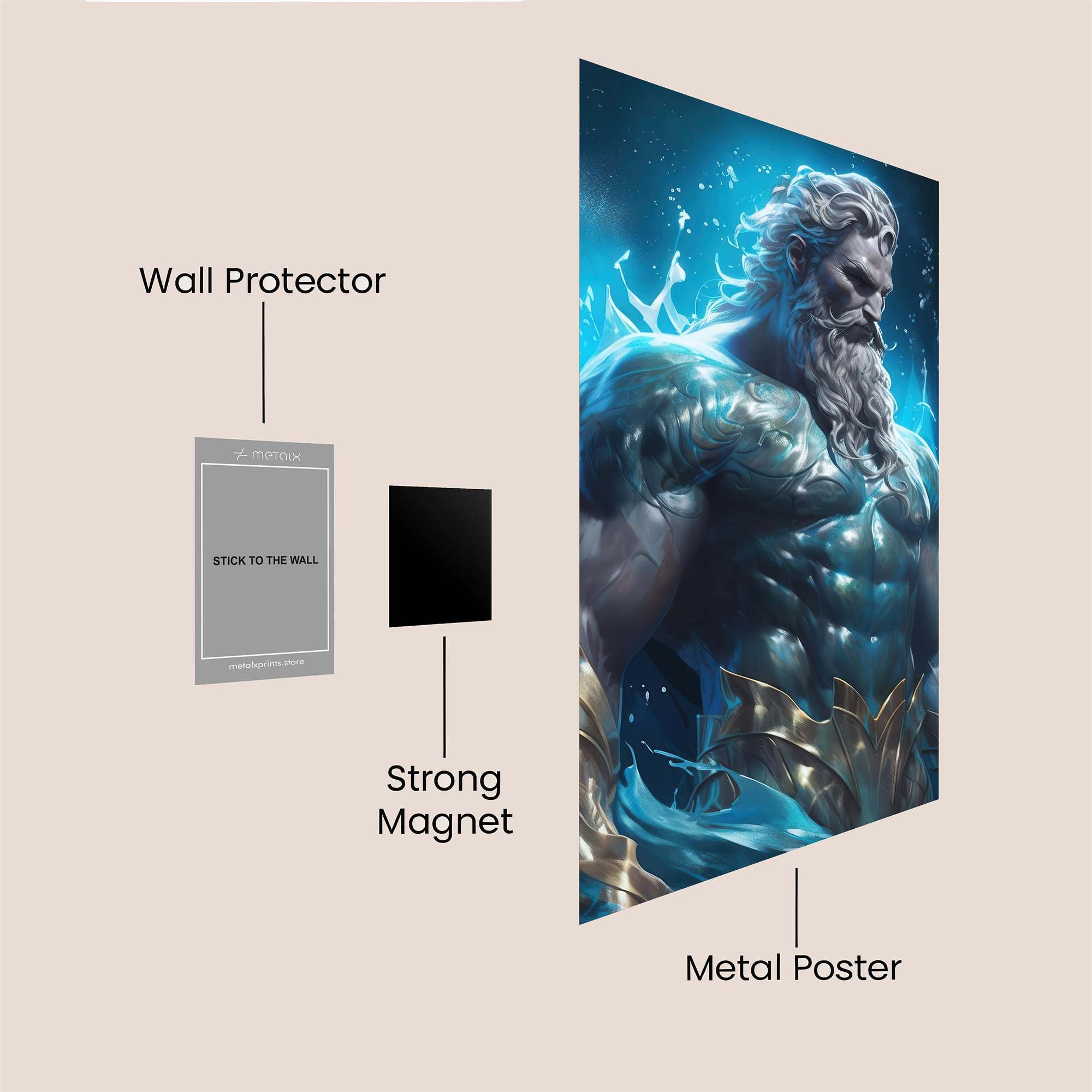 Poseidon Majestic Safe Wall Magnetic / M