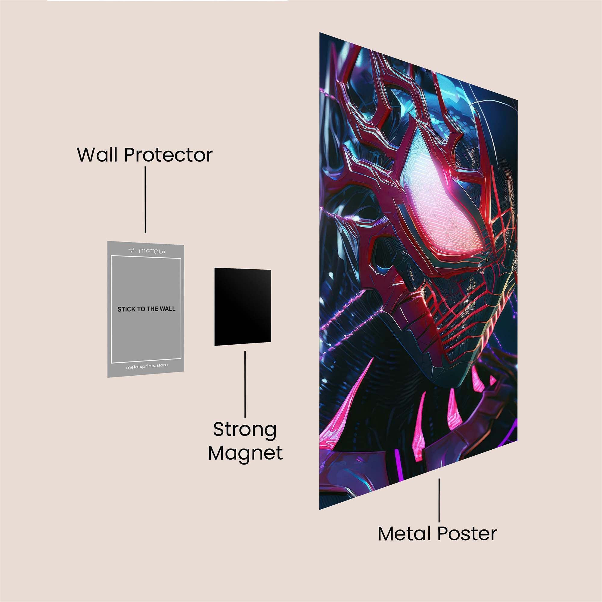 Cybernetic Elegance Safe Wall Magnetic / M