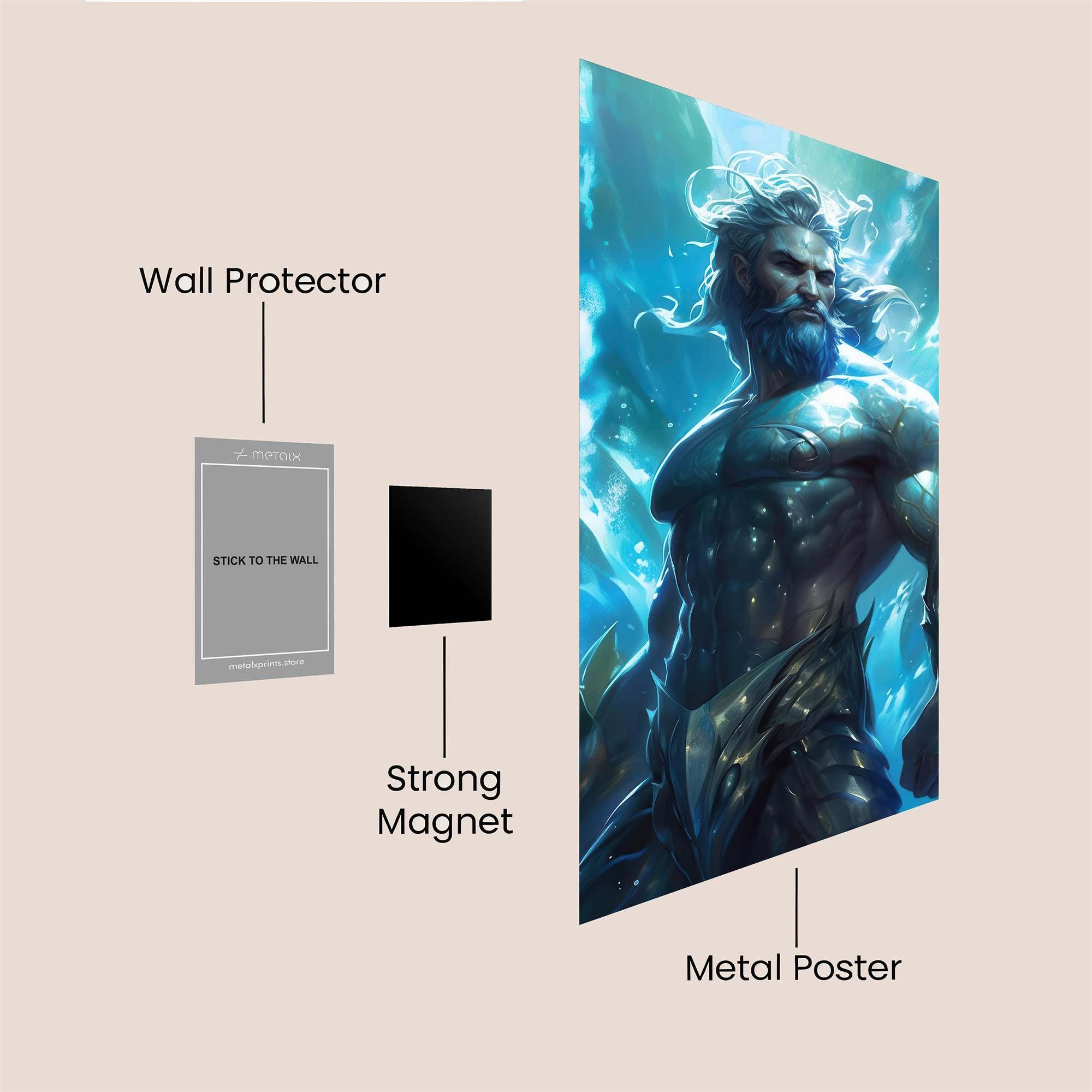 Poseidon Majesty Safe Wall Magnetic / M