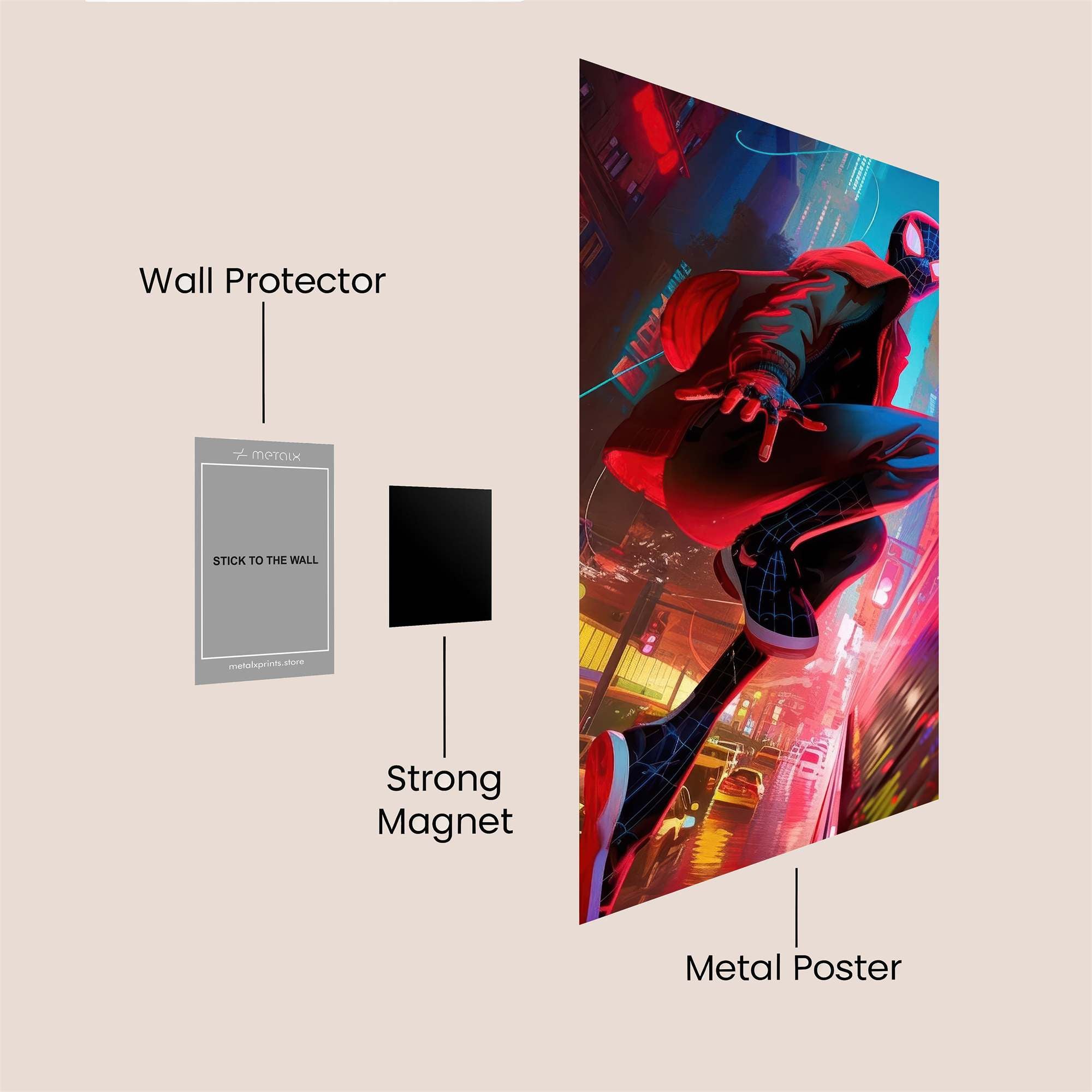 Spiderman Vividscape Safe Wall Magnetic / M
