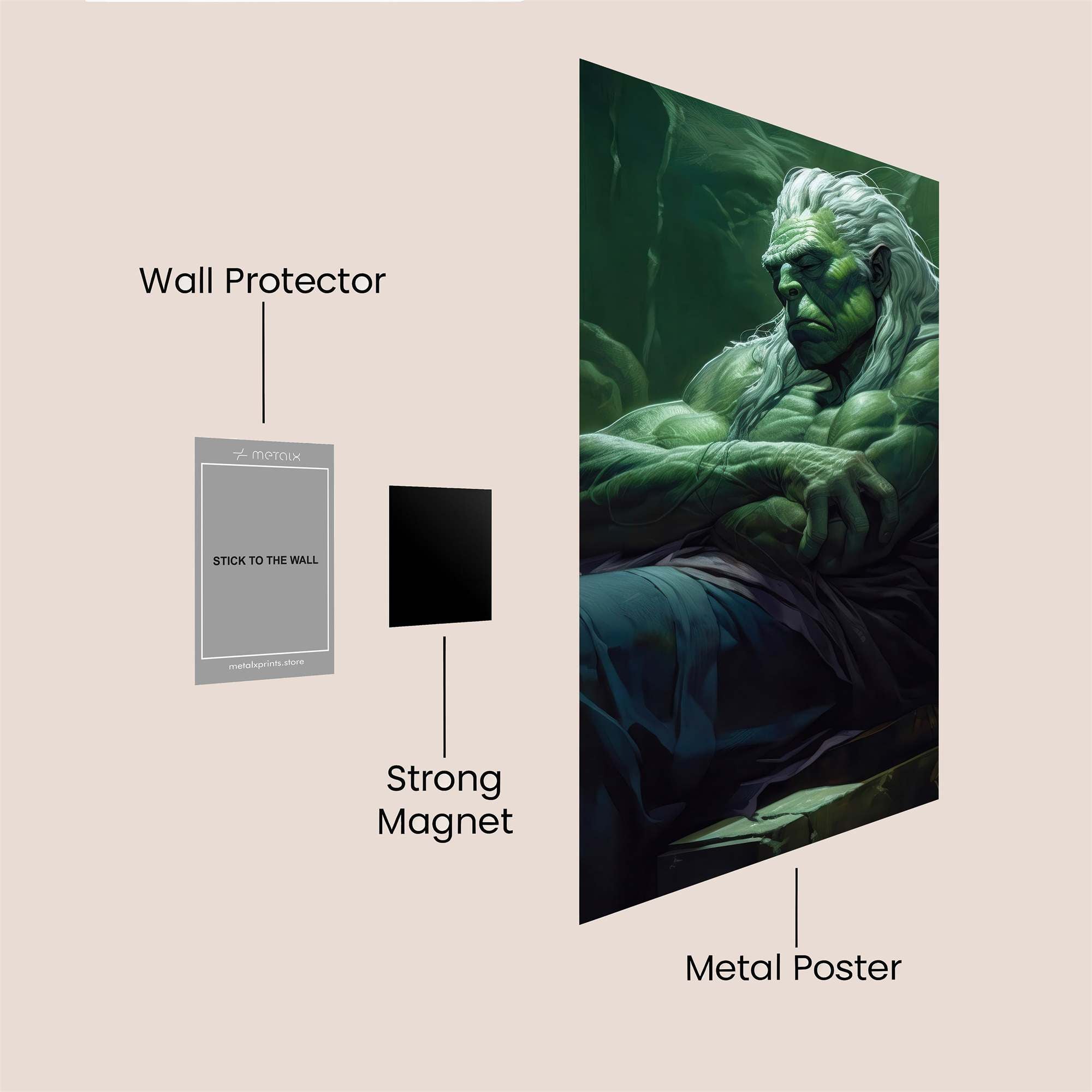 Hulk Contemplation Safe Wall Magnetic / M