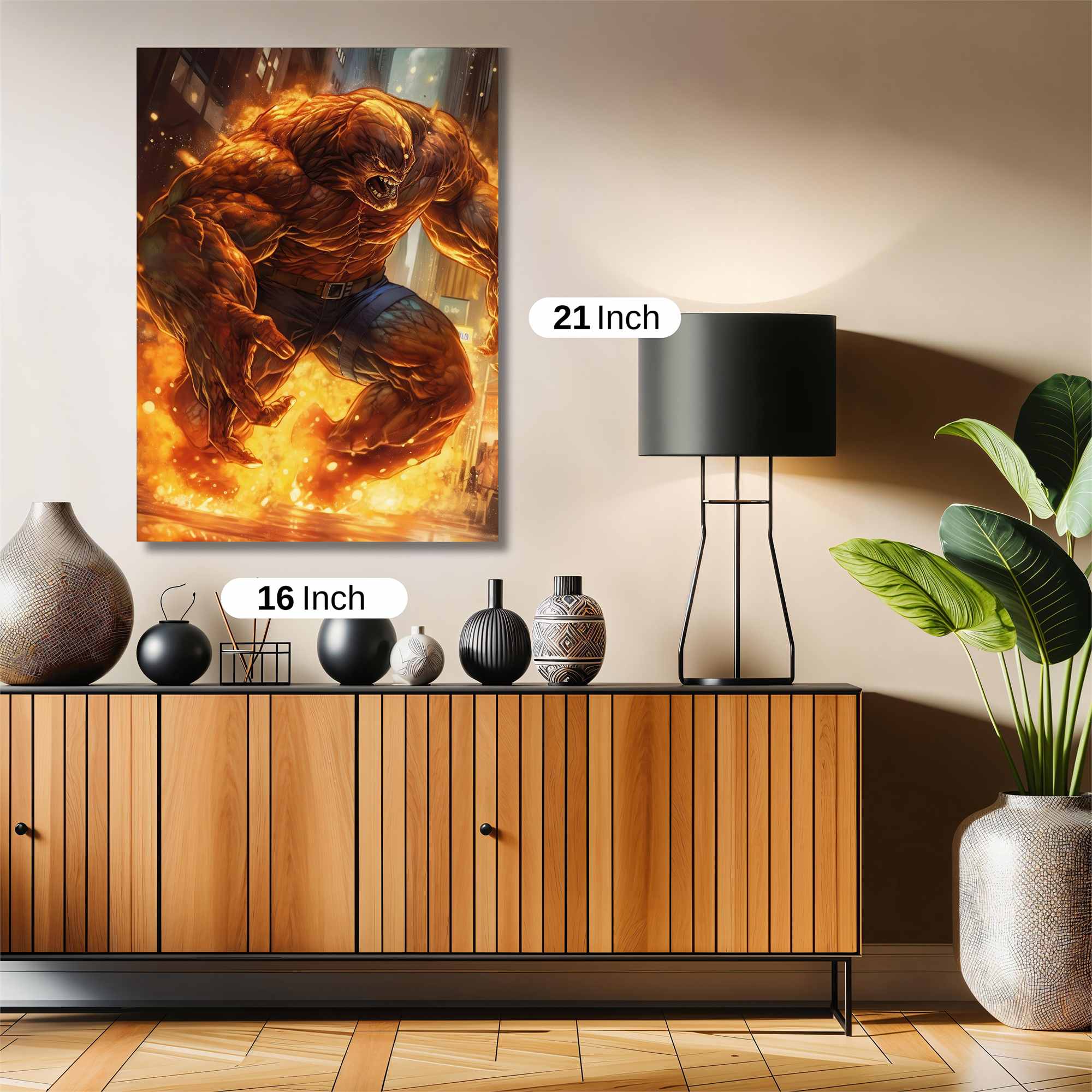 Fiery Rampage Safe Wall Magnetic / M