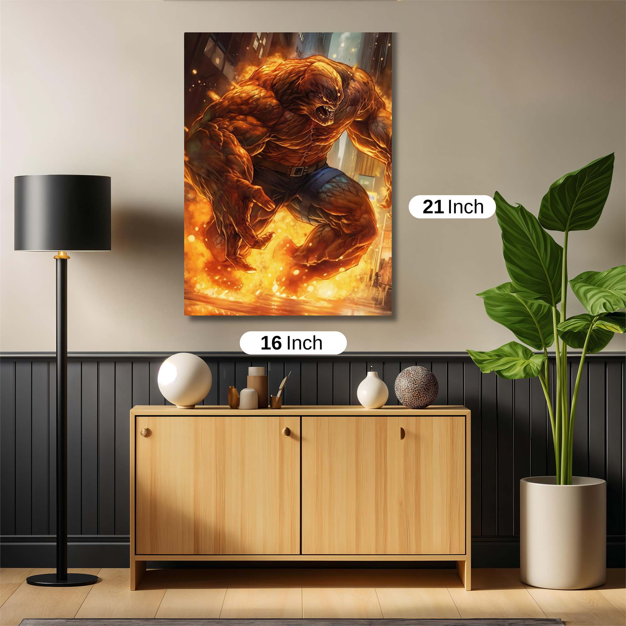 Fiery Rampage Safe Wall Magnetic / M