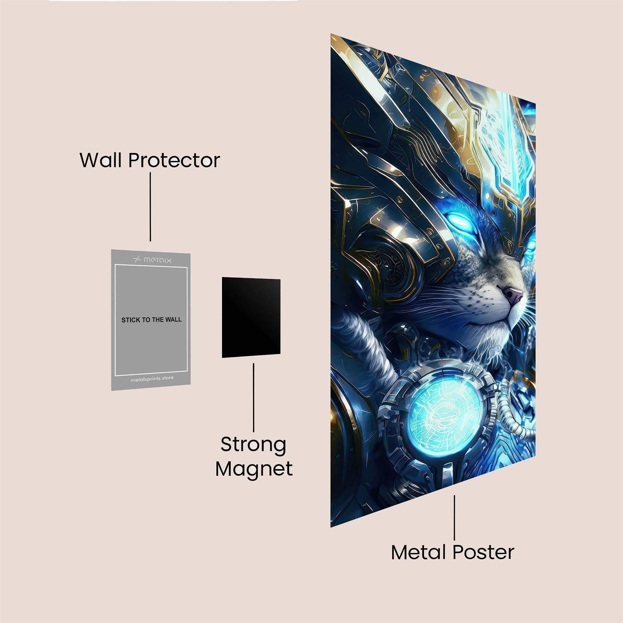 Cyber Feline Safe Wall Magnetic / M