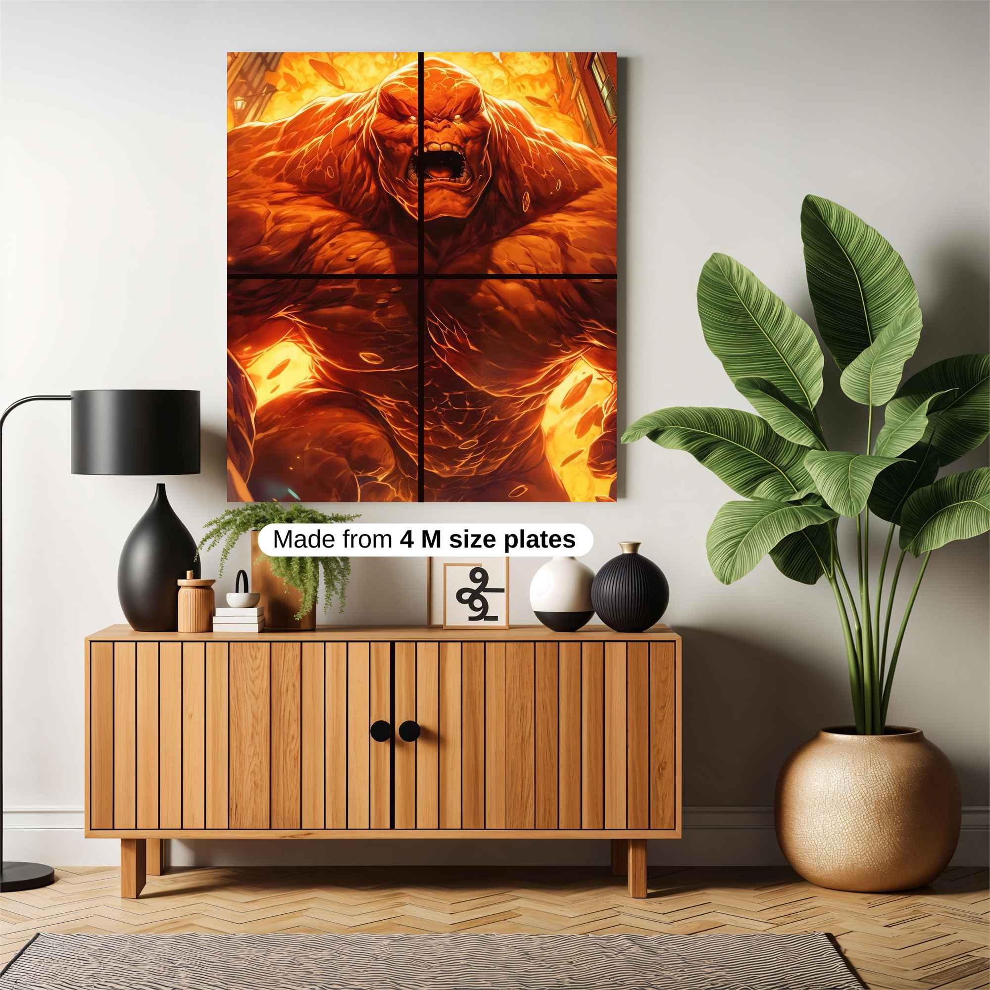 Fiery Rampage Safe Wall Magnetic / M