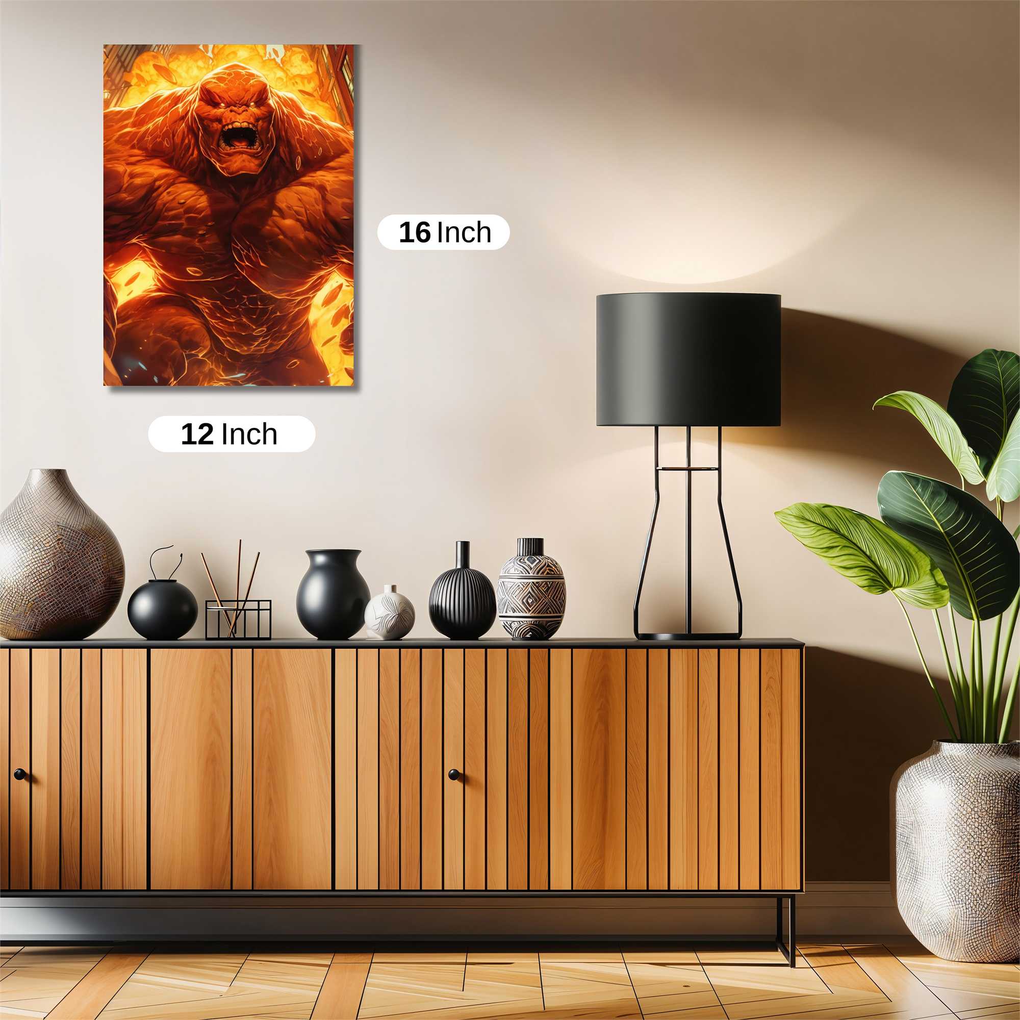 Fiery Rampage Safe Wall Magnetic / M