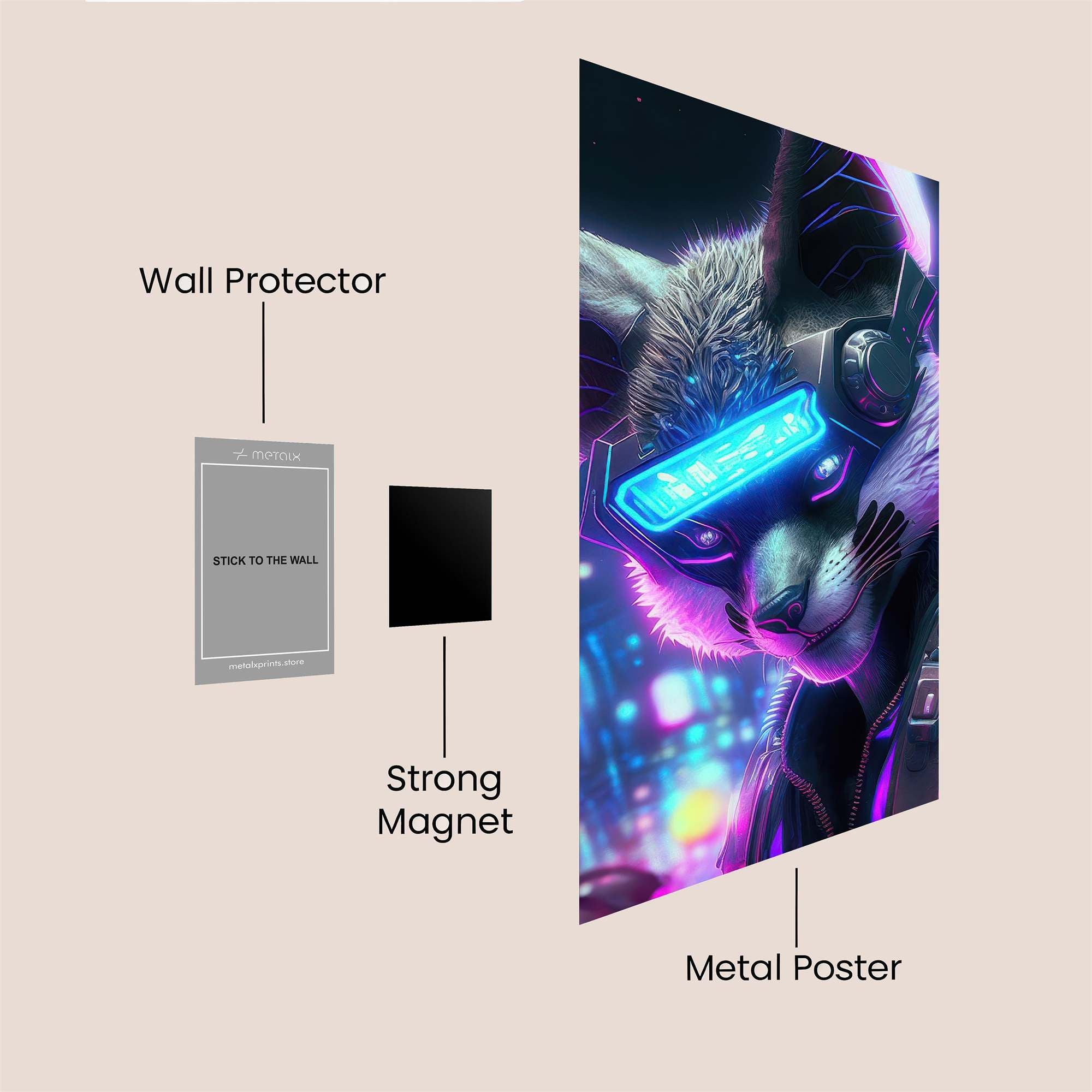 Cyber Fox Safe Wall Magnetic / M
